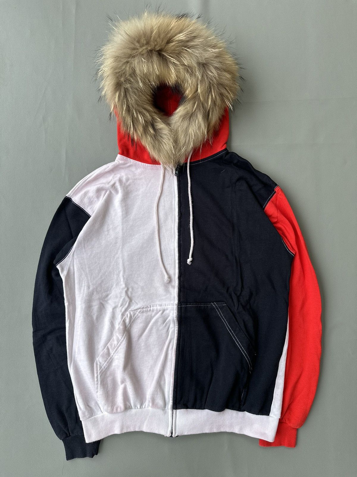 20471120 RARE COLOR BLOCK JUNKO SHIMADA FUR ZIP HOODIE Size US M / EU 48-50 / 2 - 1 Thumbnail