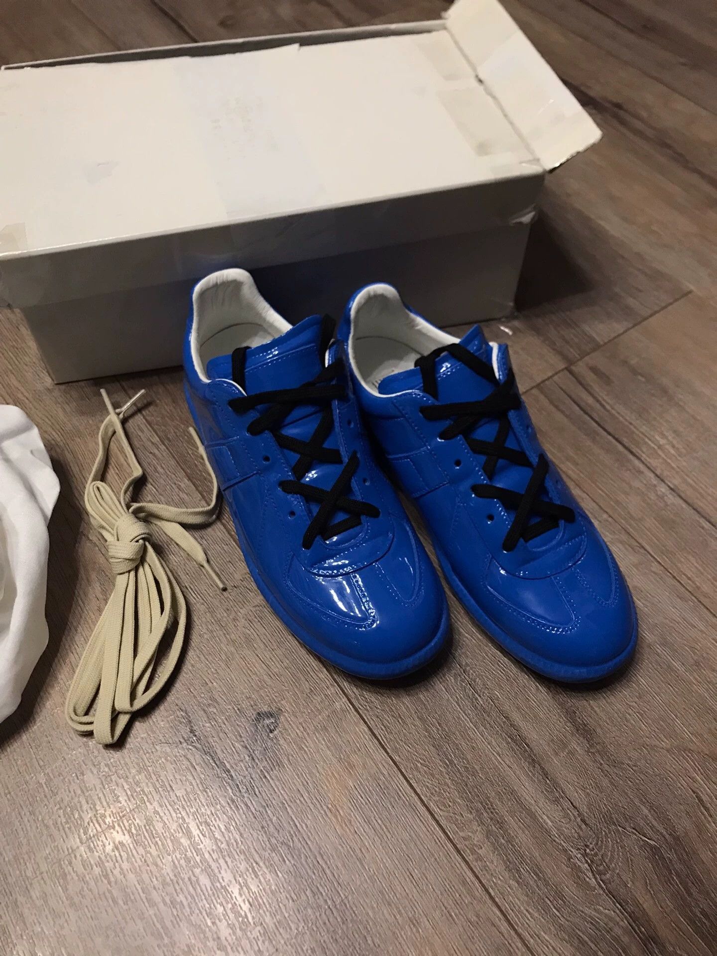 Maison Margiela Maison Margiela Classic German Trainer Electric Blue Size 37 Size US 6.5 / IT 36.5 - 1 Thumbnail