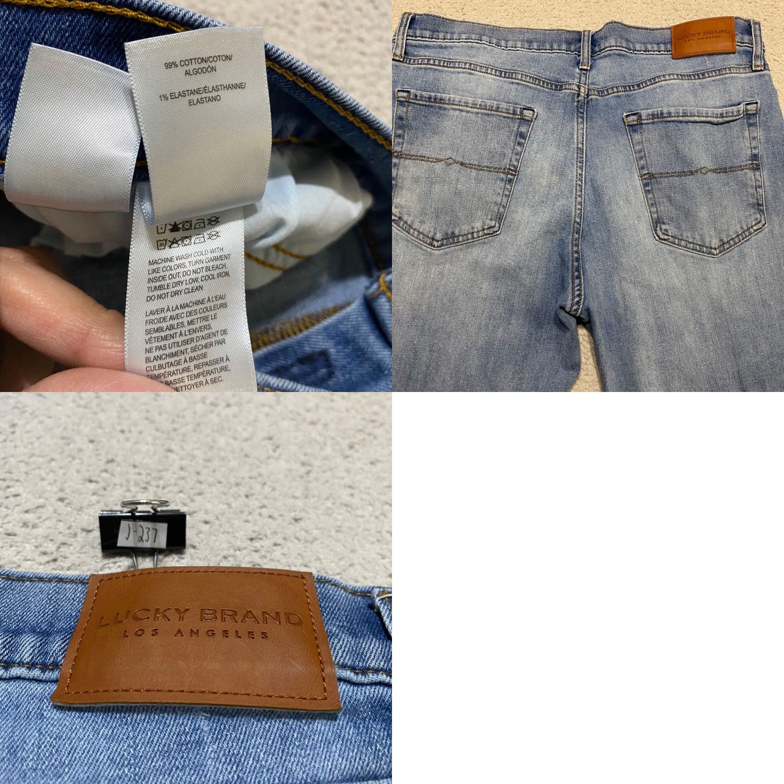 Lucky Brand Lucky Brand Jeans Mens Slim Straight Blue Denim 36x30 Distressed Medium Wash 5-Pocket Denim Size US 36 / EU 52 - 9 Thumbnail