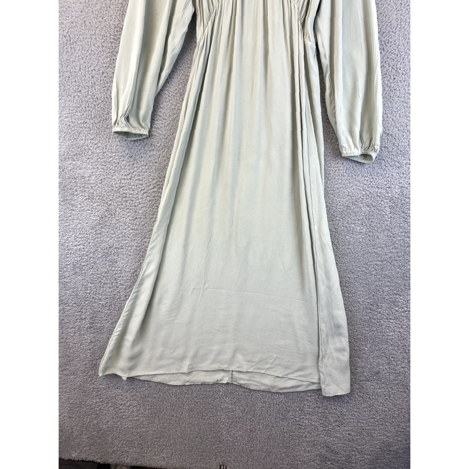 H&M H&M Women's Long Sleeve Kaftan Dress Size XS Solid Green Casual Travel Size 26" / US 2 / IT 38 - 5 Thumbnail