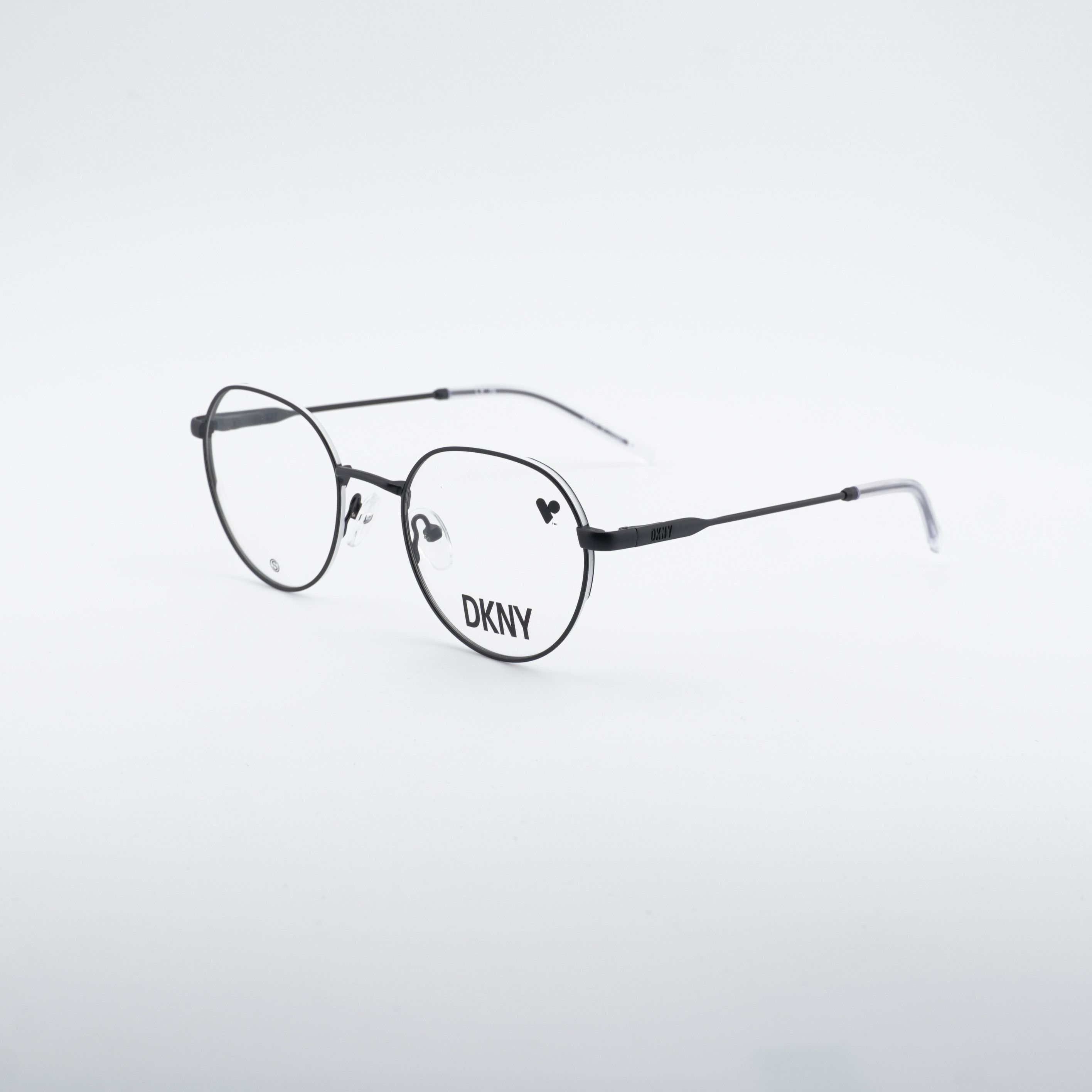 DKNY DKNY DK1032 001 Eyeglasses Matte Black 48mm Round Frame Size ONE SIZE - 1 Thumbnail