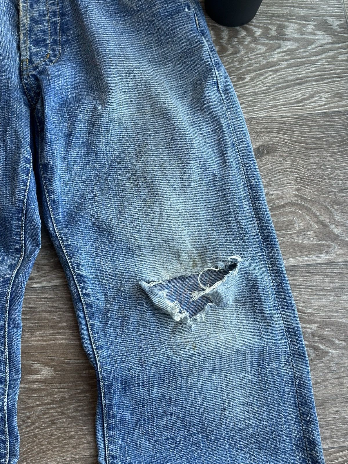 Firetrap 🔥 Vintage Firetrap Distressed Denim Japanese Baggy Jeans Y2K Size US 30 / EU 46 - 7 Thumbnail