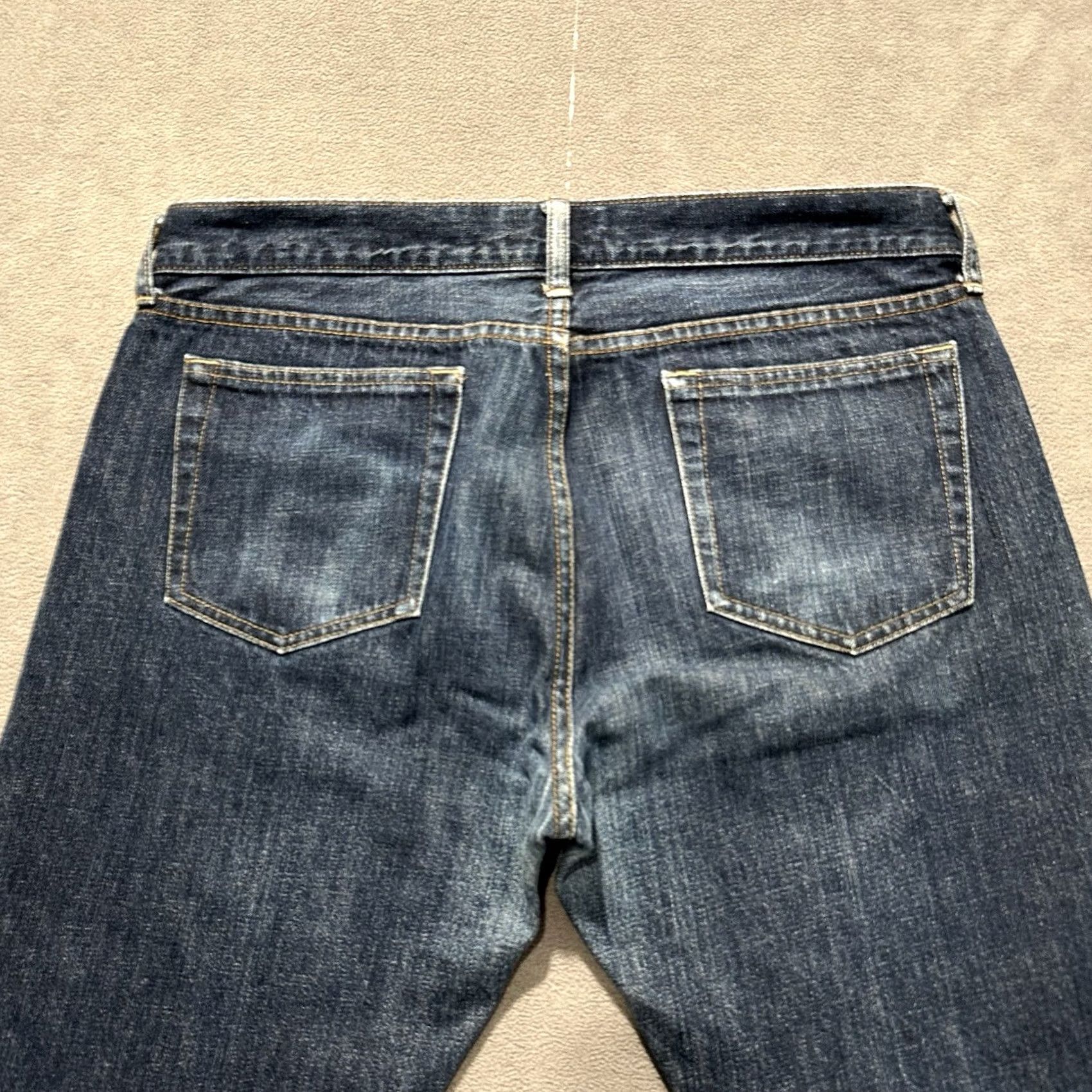 J.Crew J Crew 484 Jeans Mens 33x32 Blue Slim Fit Straight Leg Dark Wash GUC Size US 33 - 4 Thumbnail
