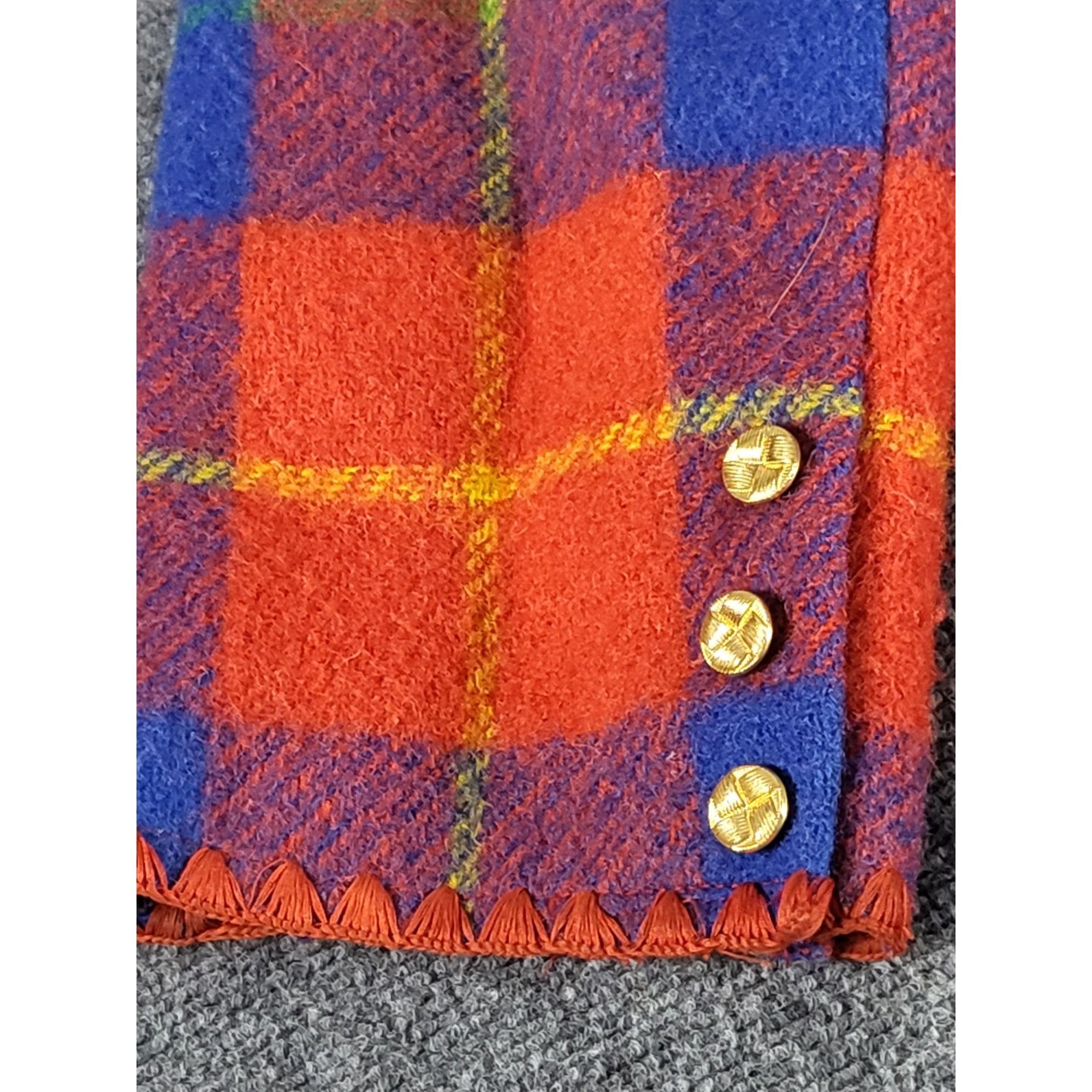 Vintage Vintage Diane Dickinson Plaid Wool Jacket Women Sz 12 Red Bl Size XL / US 12-14 / IT 48-50 - 11 Thumbnail