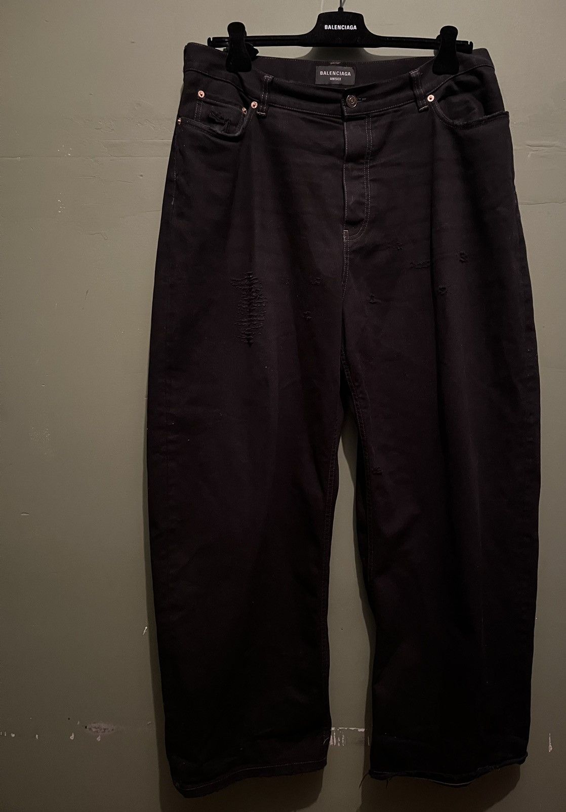 image of Balenciaga Baggy Denim F/w22 in Black, Men's (Size 34)