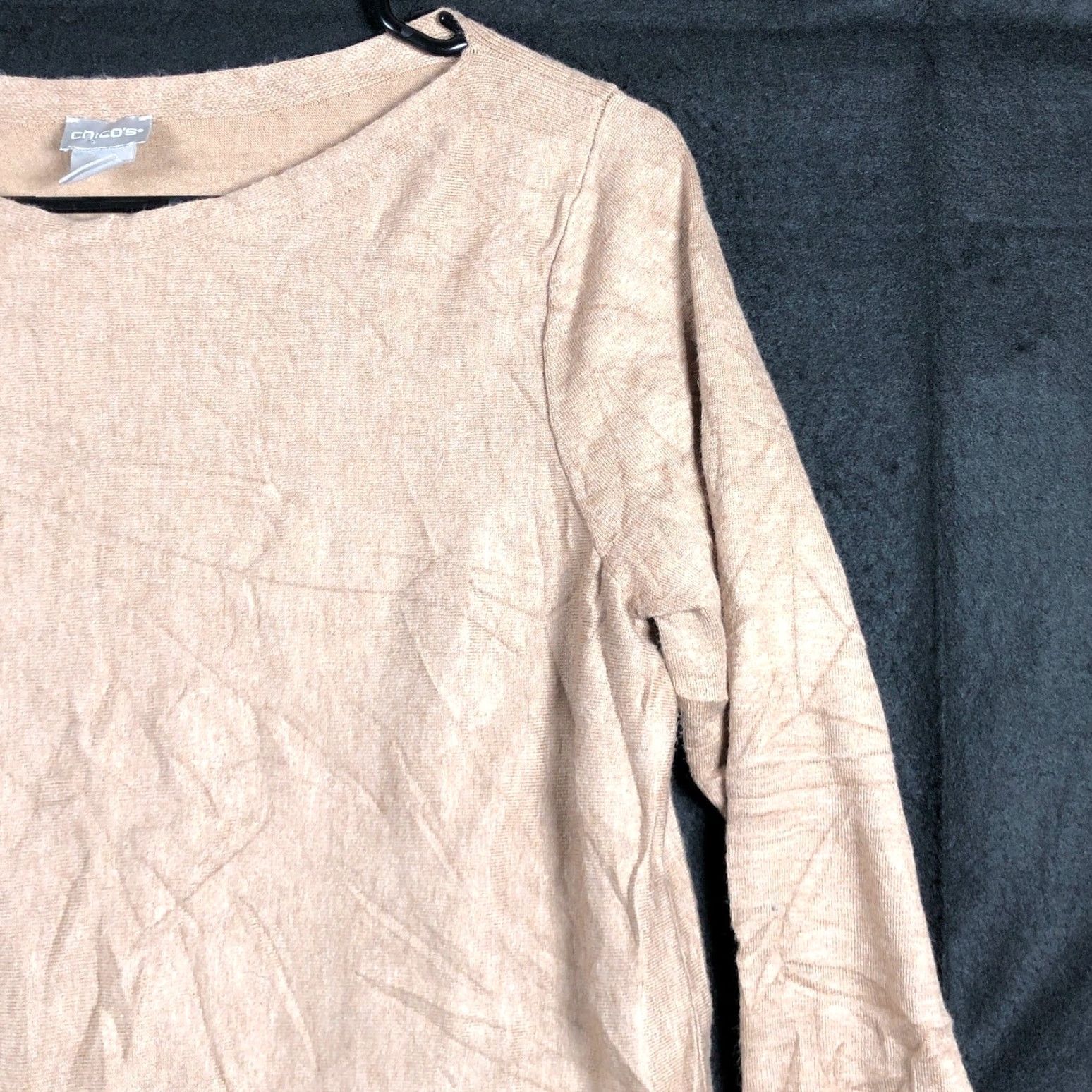 Vintage Chico's Womens Sweater Brown Popover Long Sleeve Rayon Blend Lightweight 1 (M) Size M / US 6-8 / IT 42-44 - 5 Thumbnail