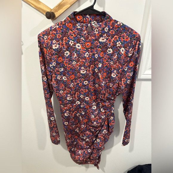 Veronica Beard VERONICA BEARD -Louella Floral Print Dress In Berry Multi Size XS / US 0-2 / IT 36-38 - 6 Thumbnail