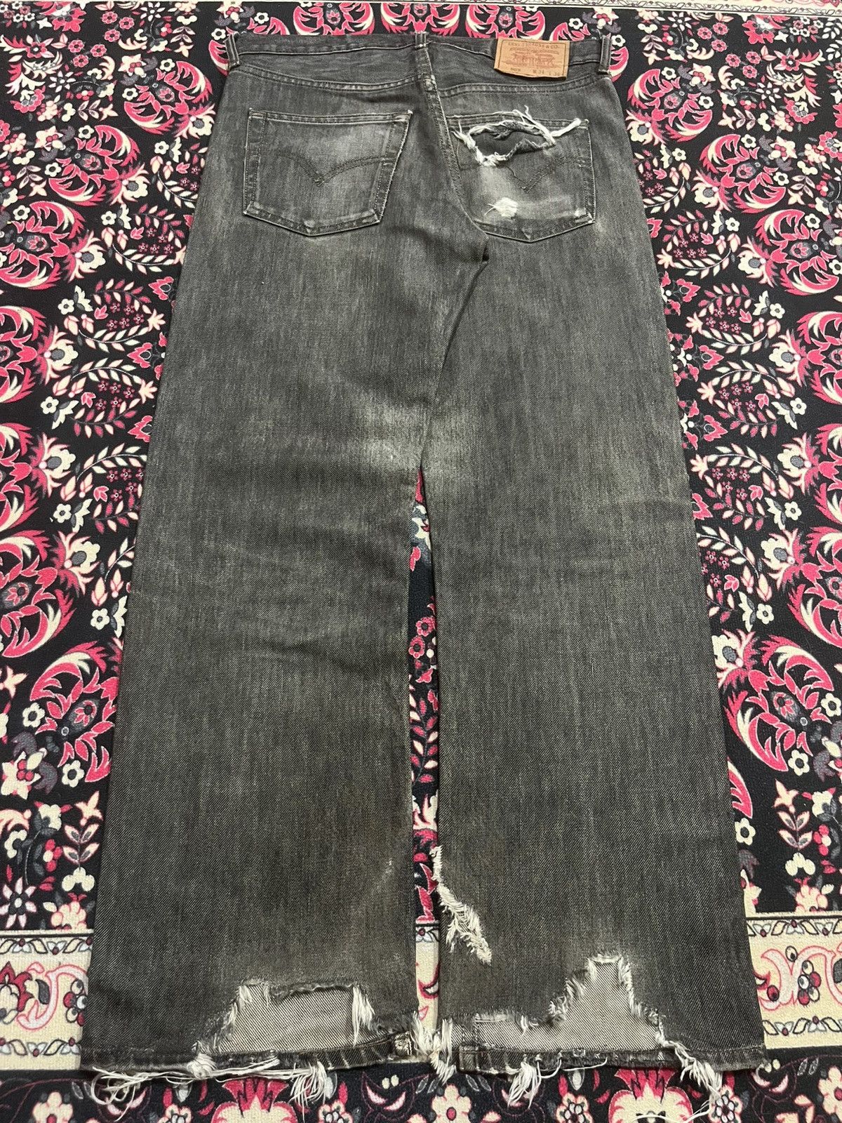 Levi's ⚡️Distressed⚡️Vintage Levi’s 503 Mud Washed Frayed Leg Jeans Size US 34 / EU 50 - 2 Thumbnail