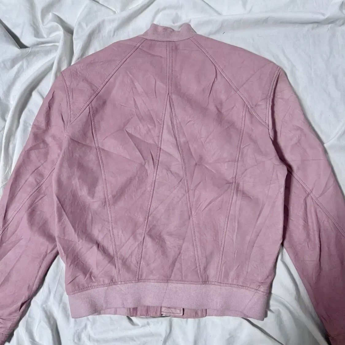 Helmut Lang Helmut Lang Lambskin Pink Leather Bomber Jacket Size S / US 4 / IT 40 - 4 Thumbnail
