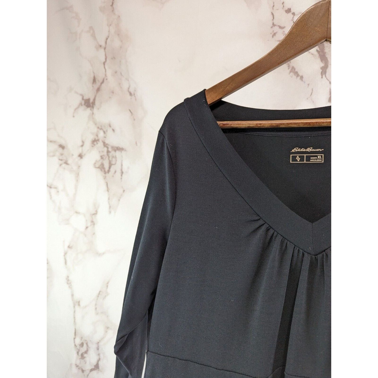 Eddie Bauer Eddie Bauer Dress Womens XL Travex Black V Neck Knee Size XL / US 12-14 / IT 48-50 - 2 Thumbnail