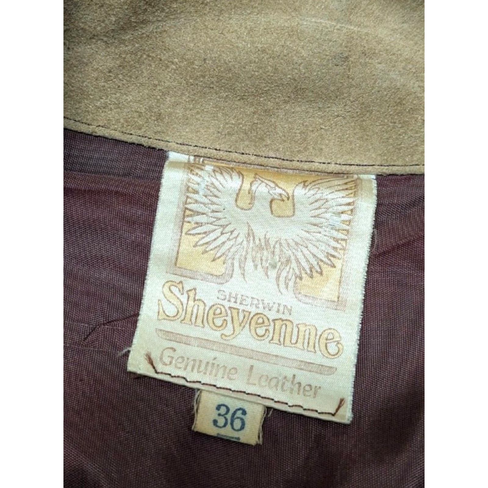 Vintage VINTAGE Western Jacket XS Brown Leather Split-Suede 36 Men Cowboys Trucker 1970s SHERWIN SHEYYNE Size US XS / EU 42 / 0 - 5 Thumbnail