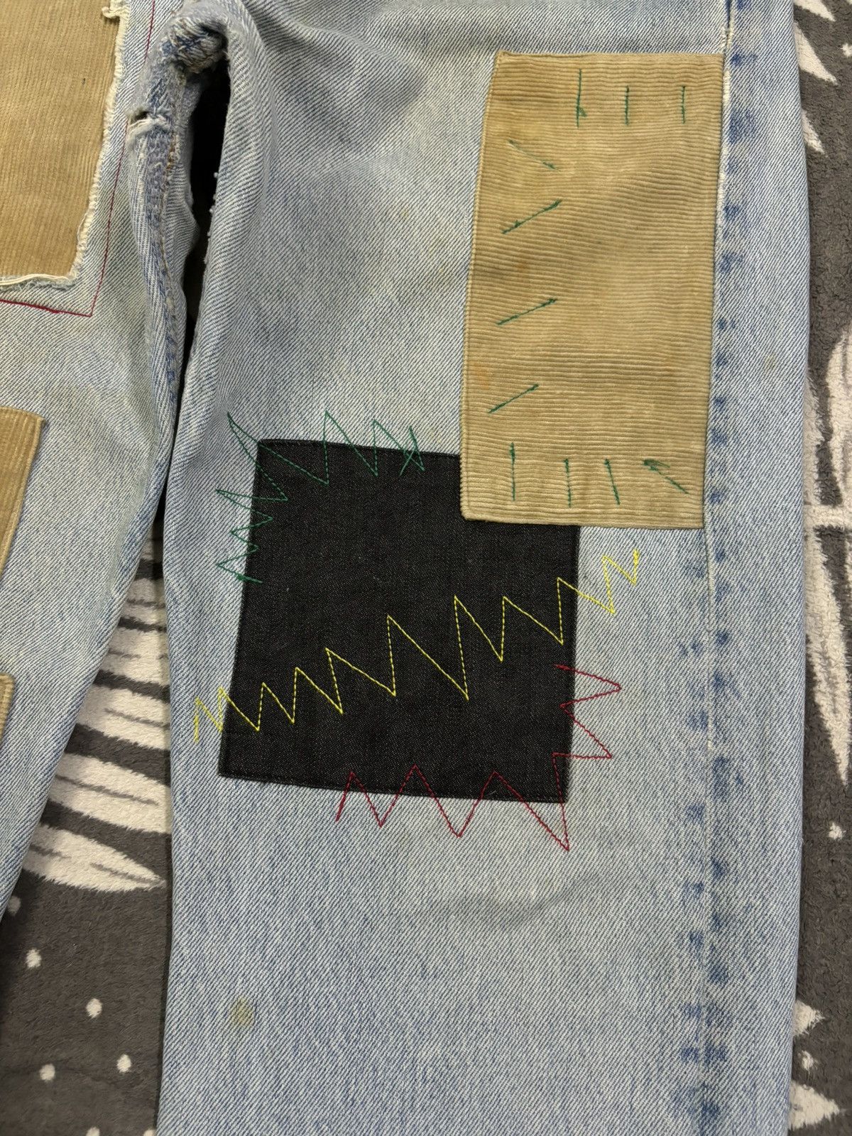 Kapital Vintage Levis 501 Patchwork Jeans Reconstructed by Kalimera Size US 32 / EU 48 - 11 Thumbnail