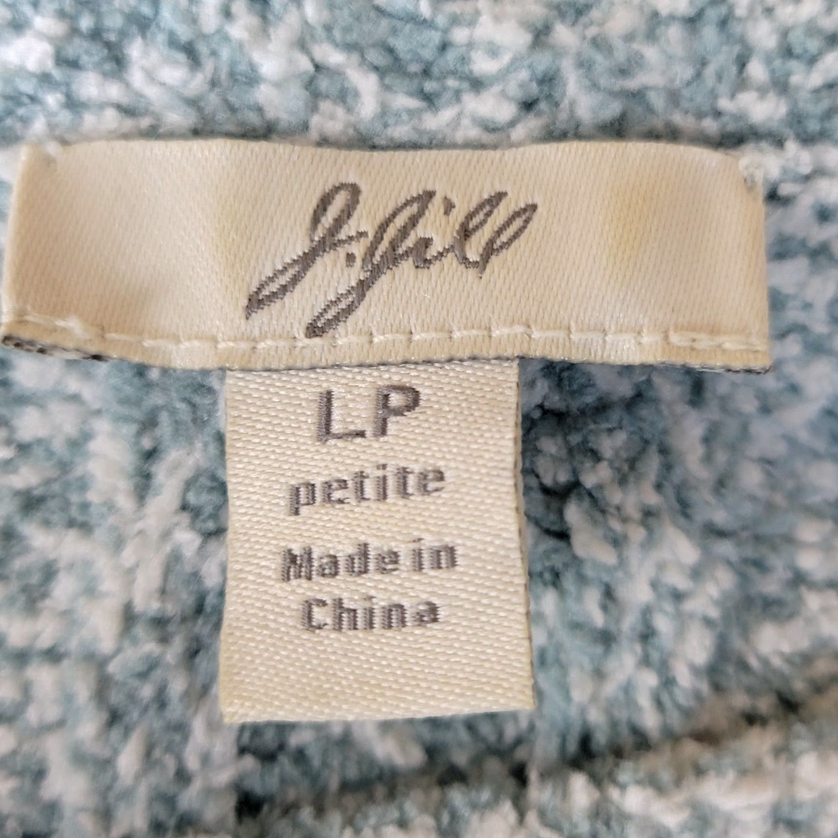 J. Jill J. Jill Womens Petite L Pullover Sweater Green White Long Sleeve Boat Neck Knit Polyester Blend Lightweight Casual Mens Womens Girls Boys Size L / US 10 / IT 46 - 6 Thumbnail