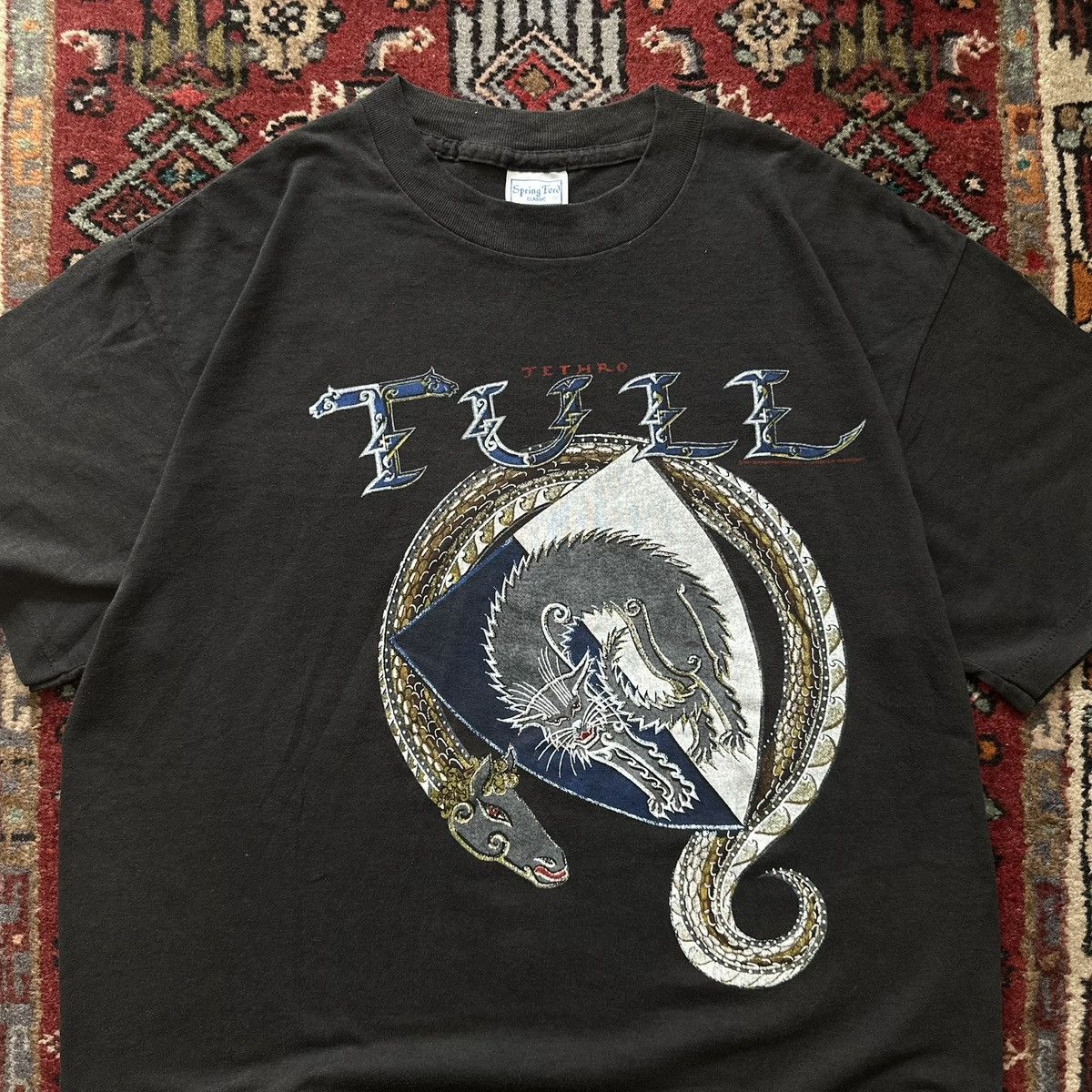 Vintage 1987 Jethro Tull Tour Vintage Band T-Shirt Size US L / EU 52-54 / 3 - 4 Thumbnail