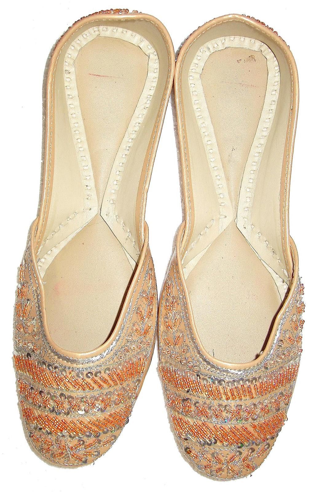USA Olympics Leather Beaded Slippers PEACH size 9 only Size US 9 / IT 39 - 1 Preview
