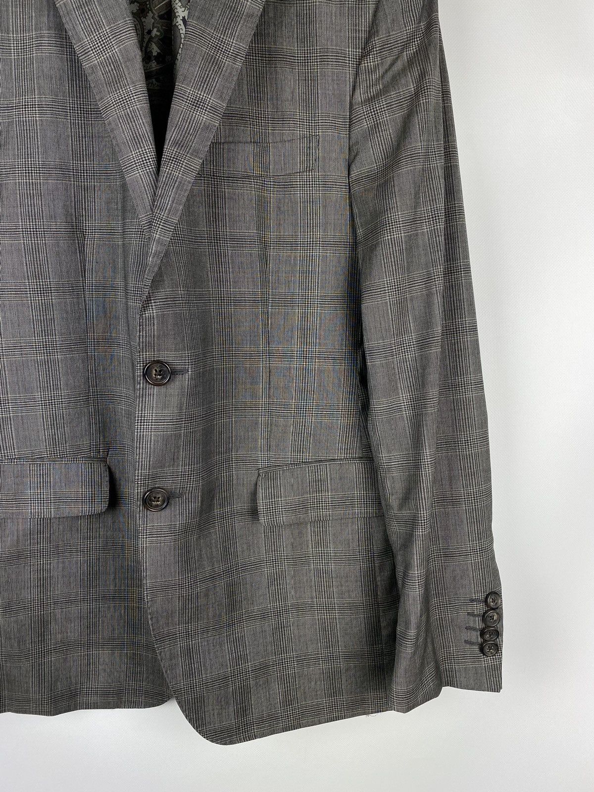 Etro Etro men’s wool checked paisley lined blazer jacket Size 40R - 6 Thumbnail