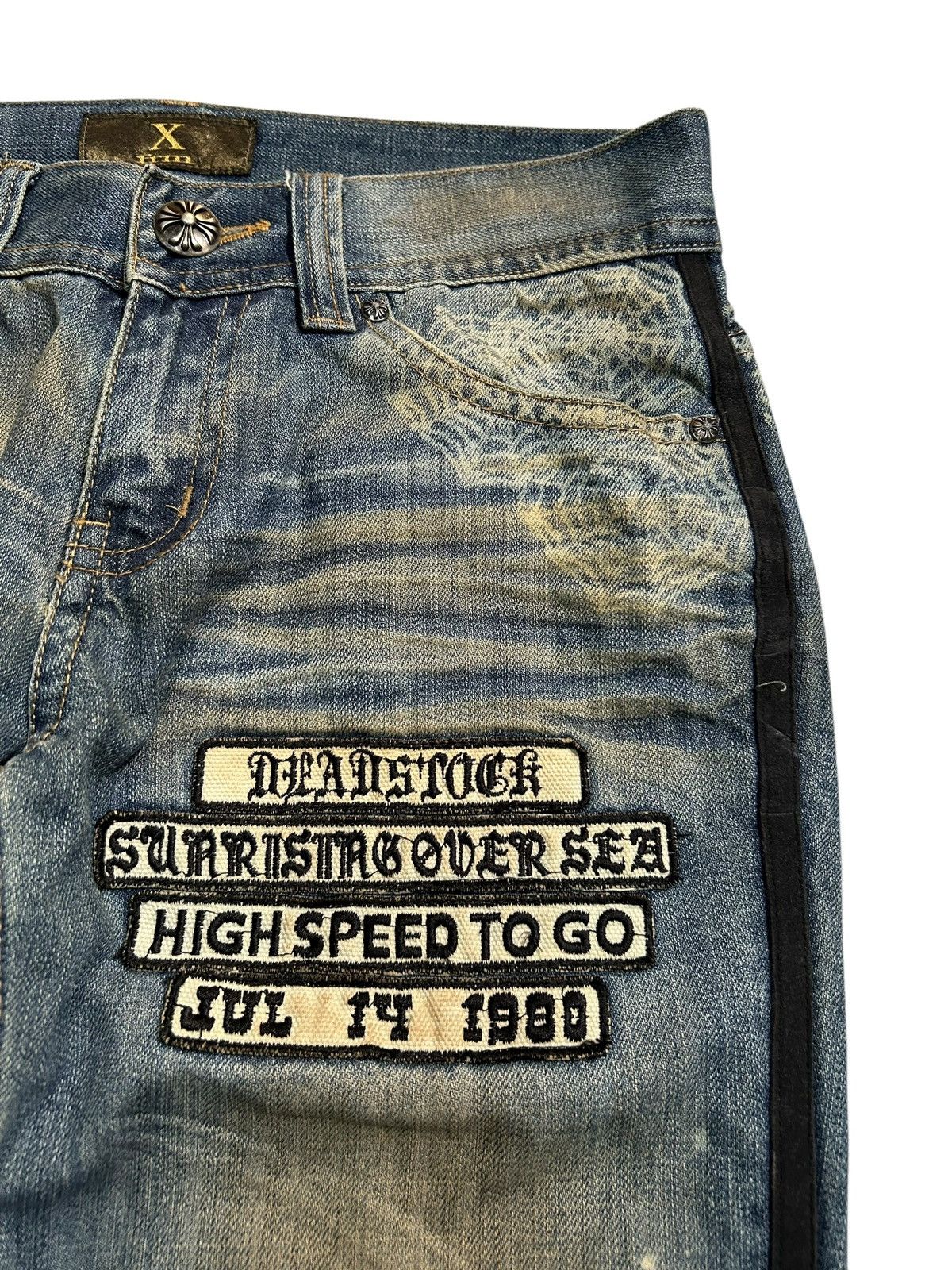 Japanese Brand × Kapital × Vintage Xfrm Flare Japanese Punk Bondage Style Denim ☠️🎌 Size US 30 / EU 46 - 3 Thumbnail