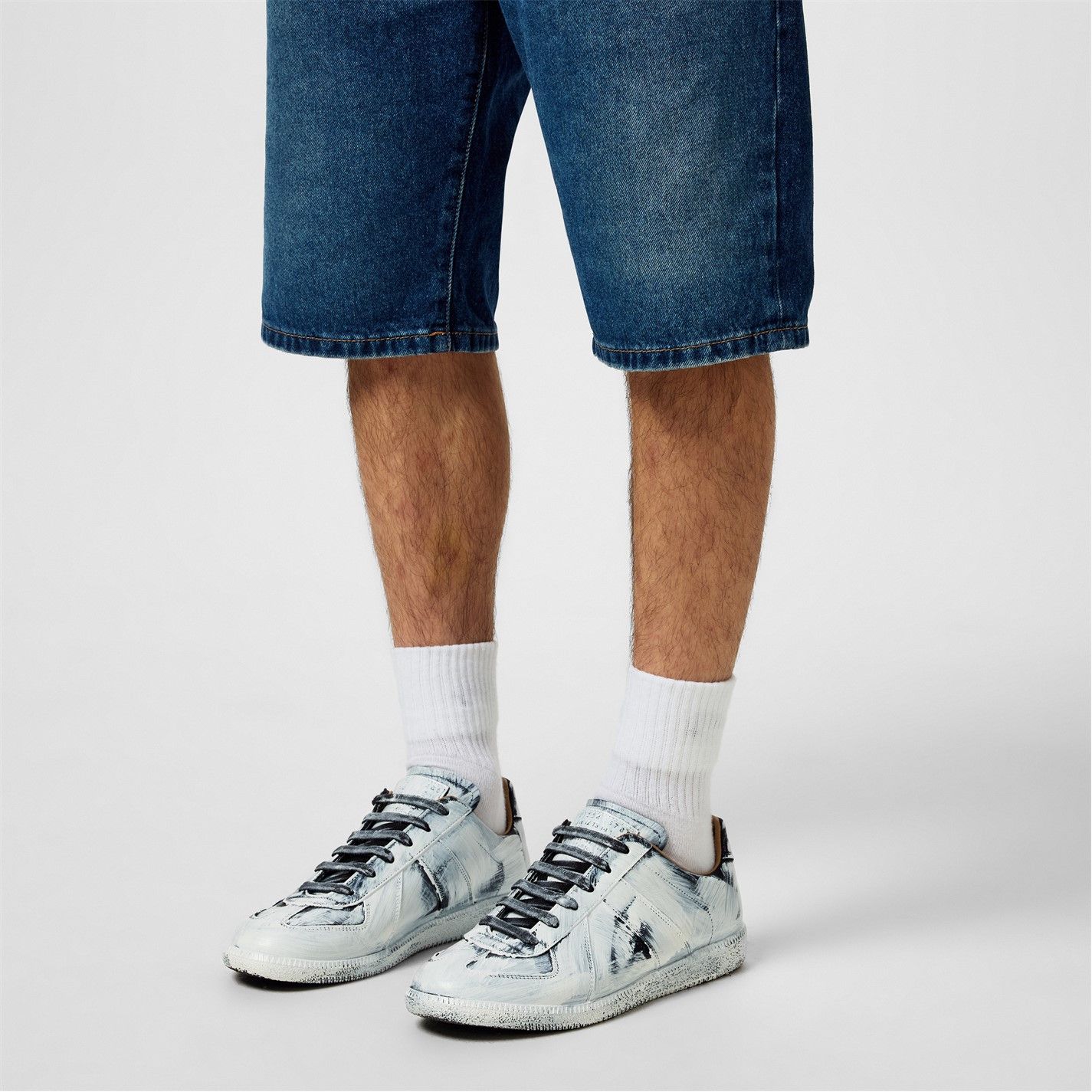 Maison Margiela Replica Bianchetto Painted Sneakers Size US 9 / EU 42 - 4 Thumbnail