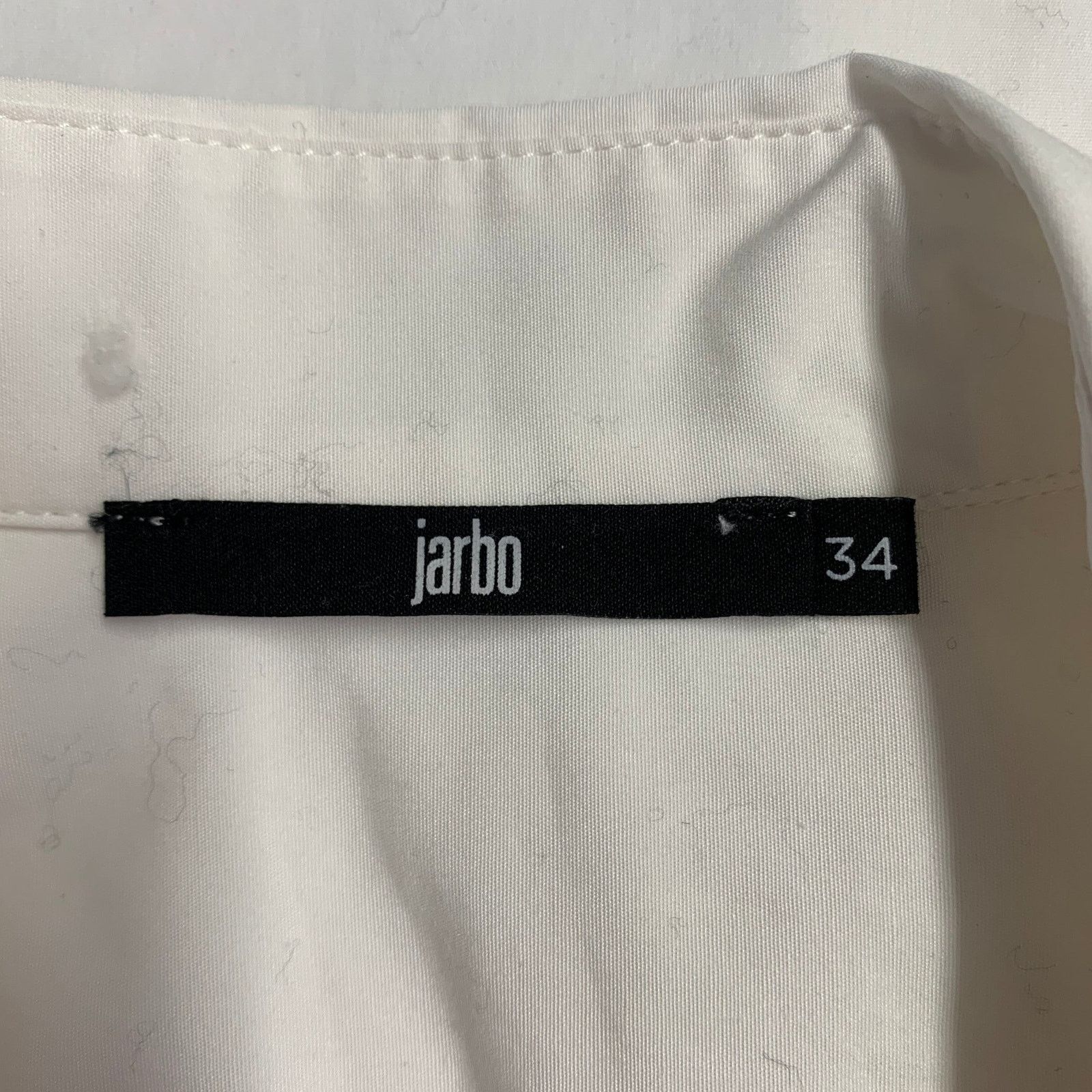 Other JARBO White Cotton Hidden Buttons 3/4 Sleeves Shirt Dress Size XS / US 0-2 / IT 36-38 - 4 Thumbnail