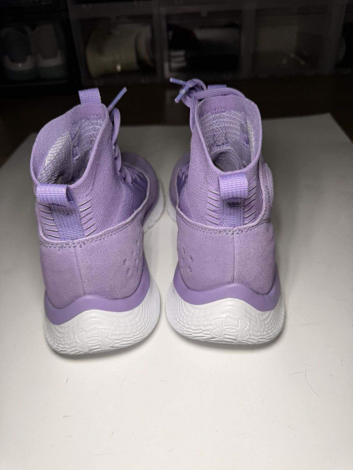 Under Armour RARE Curry Brand Curry 4 FloTro Vivid Lilac sz 8 3024861 500 Size US 8 / EU 41 - 5 Thumbnail