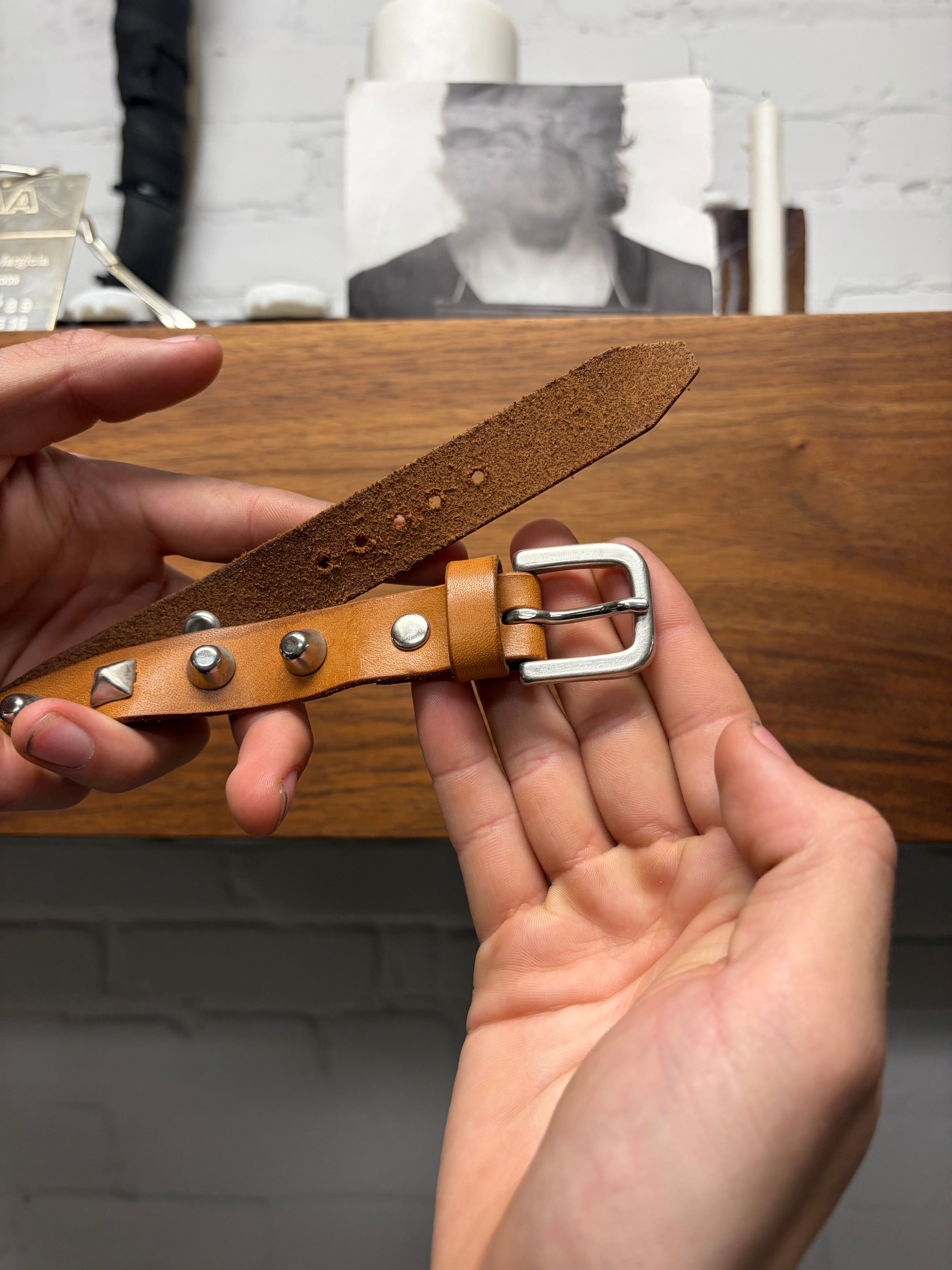 Yohji Yamamoto Yohji Realistic ‘Eye Design’ Brown Leather Bolo Tie Size ONE SIZE - 3 Thumbnail