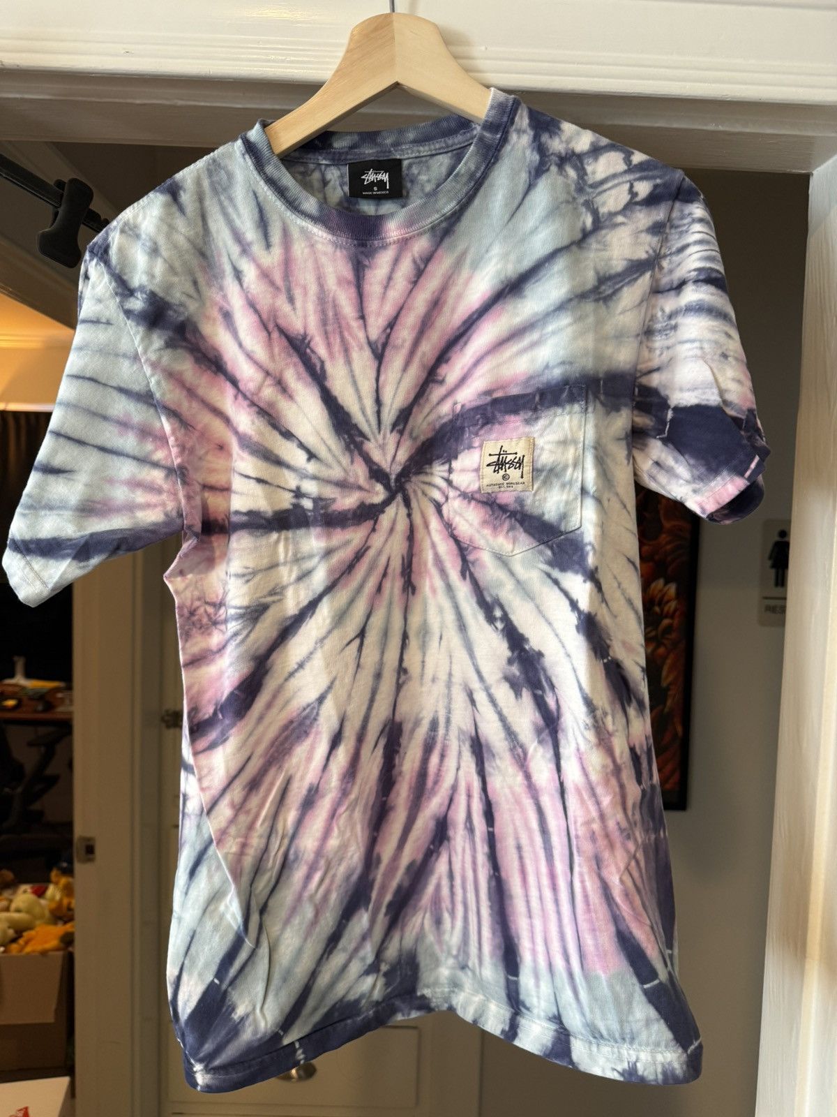 Stussy Vintage Tie Dye Pocket Tee Size S / US 4 / IT 40 - 1 Thumbnail