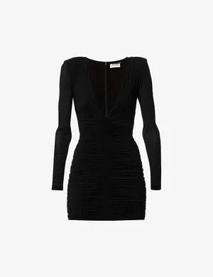 o1bcso1str1224 Draped Dress In Jersey in Black