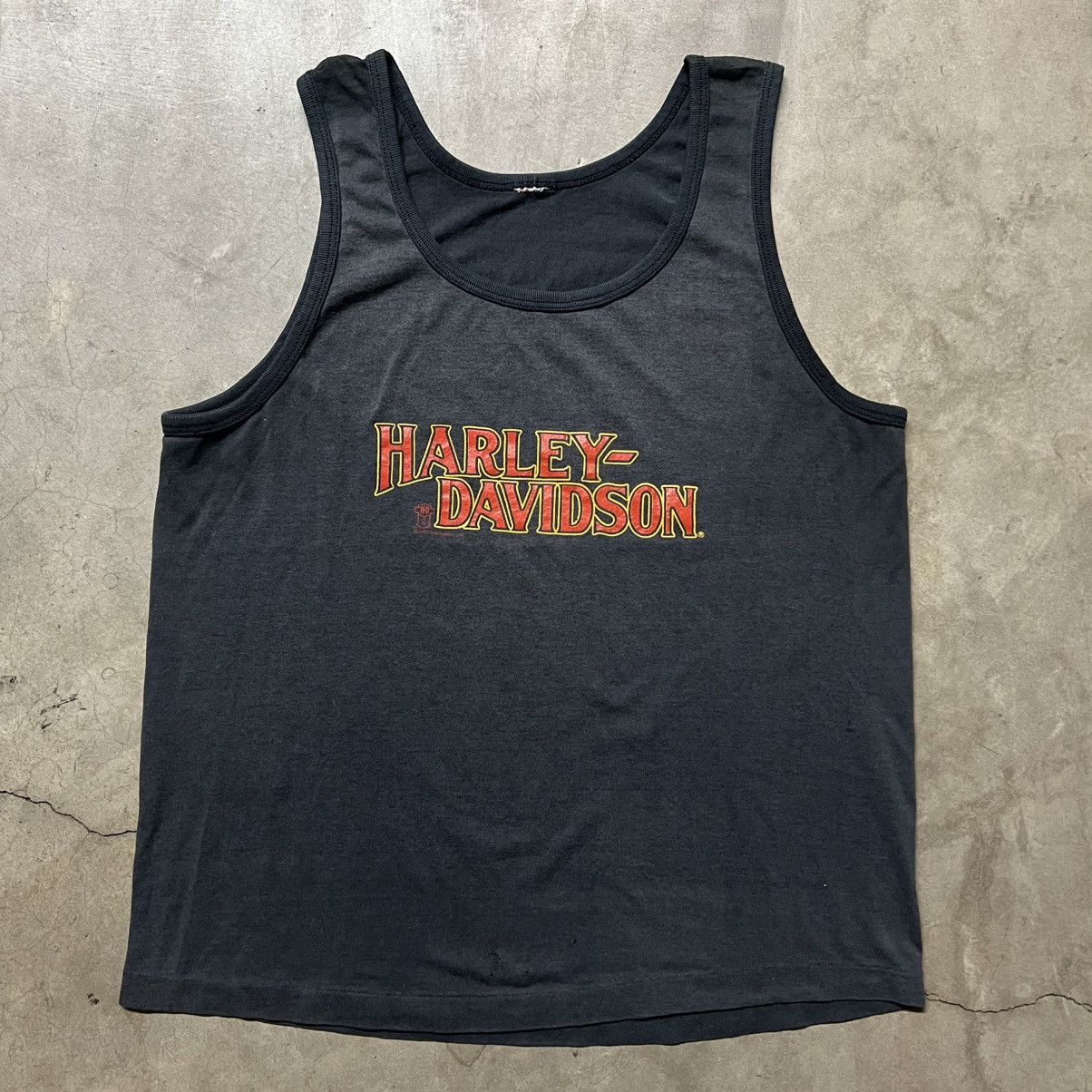 Harley Davidson × Vintage Vintage 80’s Harley Davidson 🇺🇸 Faded Tank Top Size US S / EU 44-46 / 1 - 2 Thumbnail
