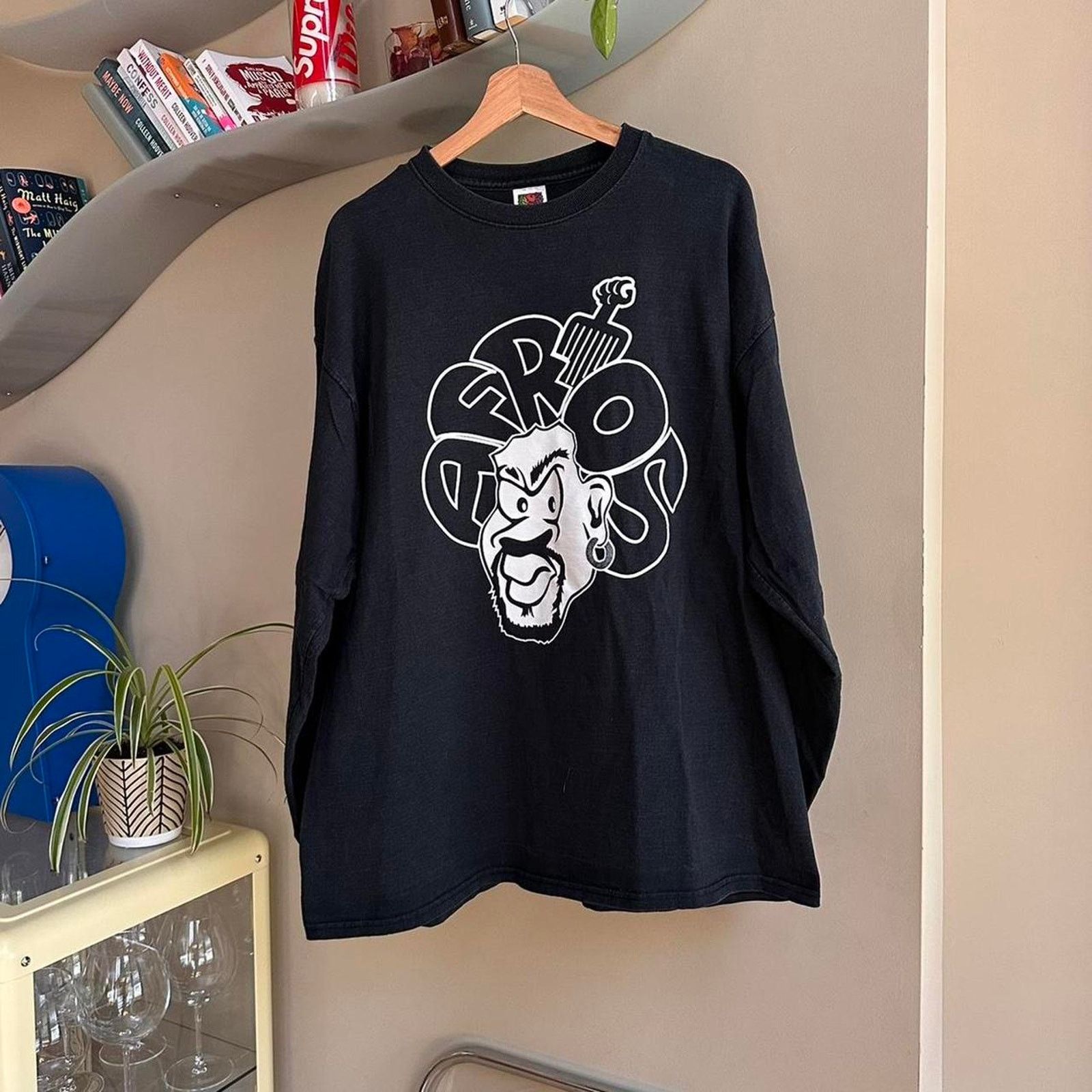 Fruit Of The Loom × Rap Tees × Vintage Vintage Afros Rap Long Sleeve Shirt Size US XXL / EU 58 / 5 - 1 Thumbnail