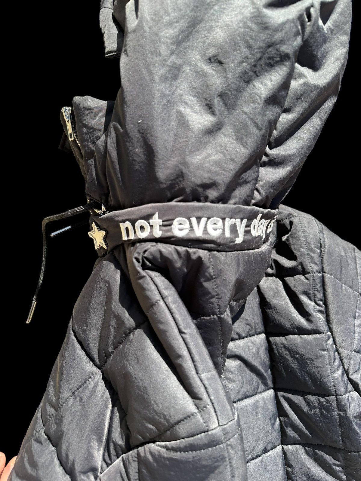 Pythia PYTHIA Quilted Hooded Jacket – “Every Day is a Rainy Day” Size US S / EU 44-46 / 1 - 5 Thumbnail