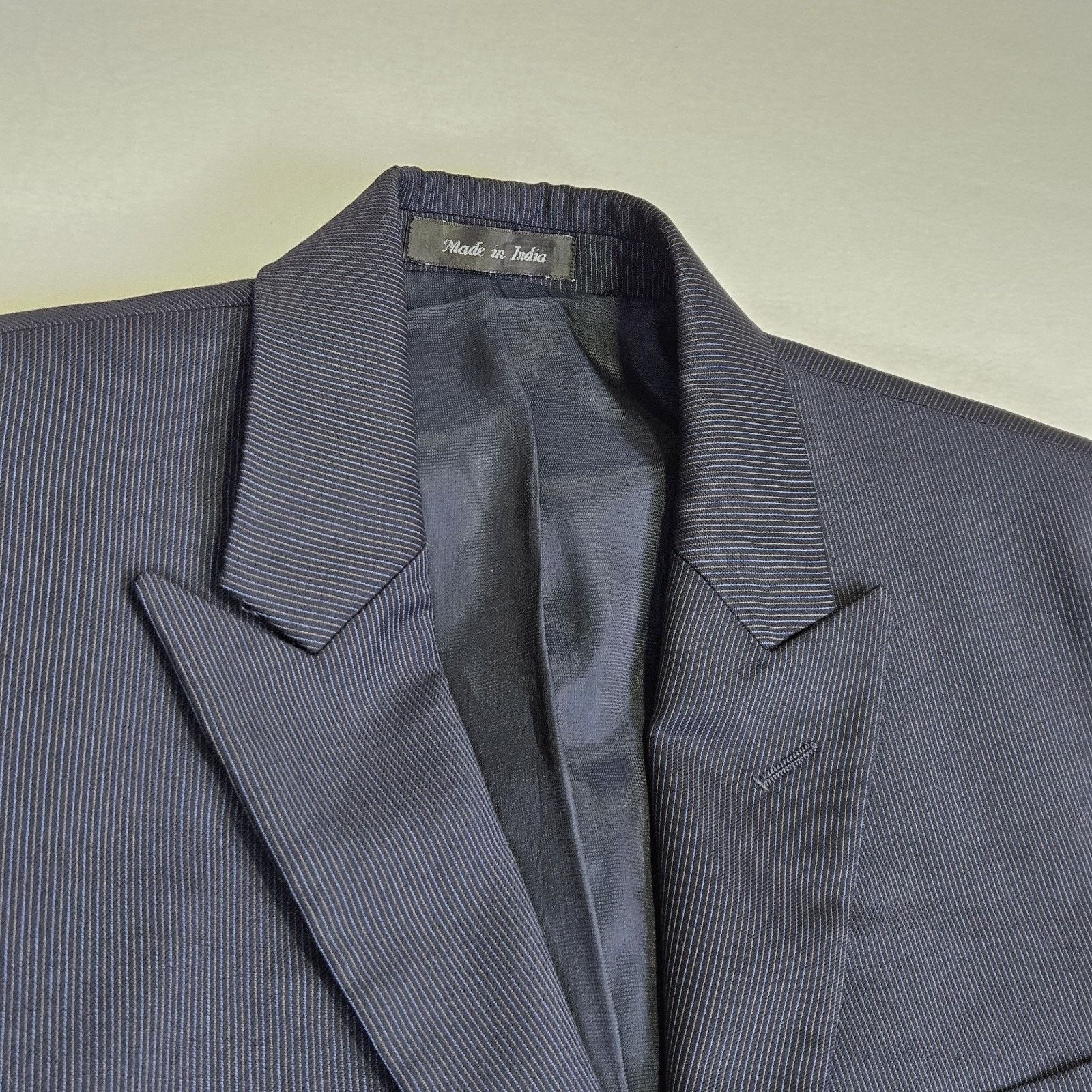 Michael Kors Michael Kors Madison Suit Peak Lapel Micro Stripe Black Set Size 38S - 3 Thumbnail