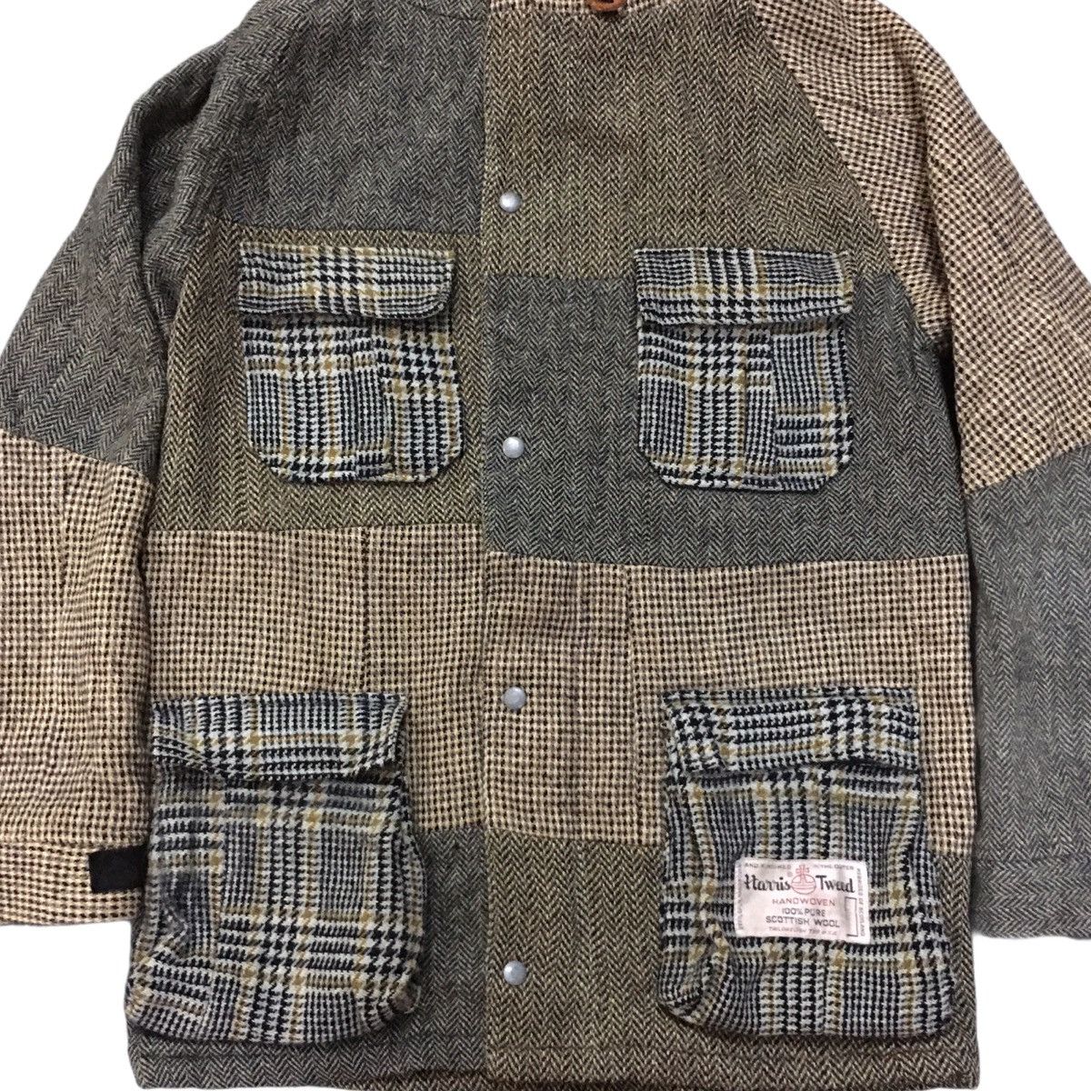 Harris Tweed Vtg Harris Tweed 1998 UK Wear KMK Jacket Size US L / EU 52-54 / 3 - 3 Thumbnail