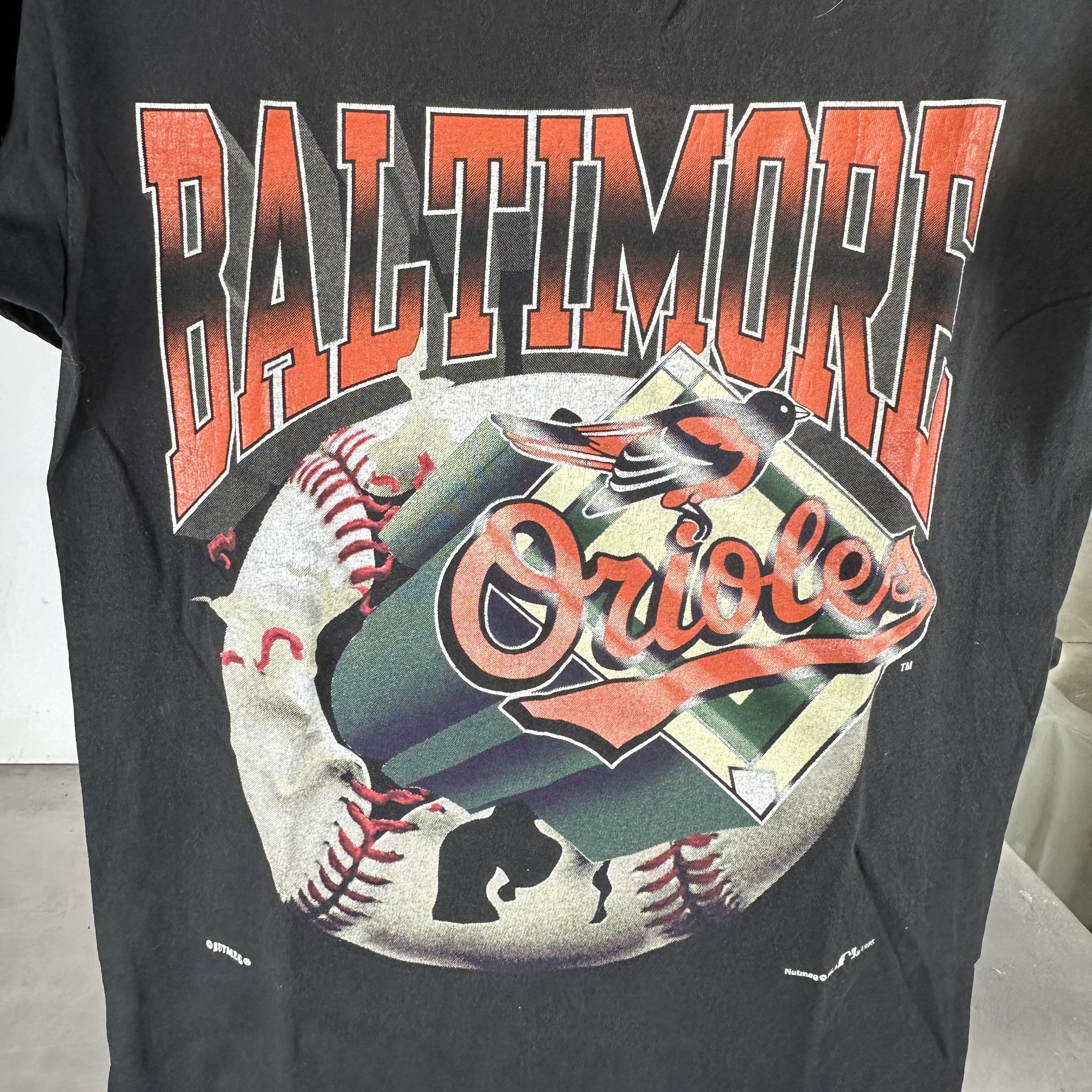 Vintage 1995 Baltimore Orioles MLB Breakthrough Nutmeg T-Shirt Size US M / EU 48-50 / 2 - 2 Thumbnail