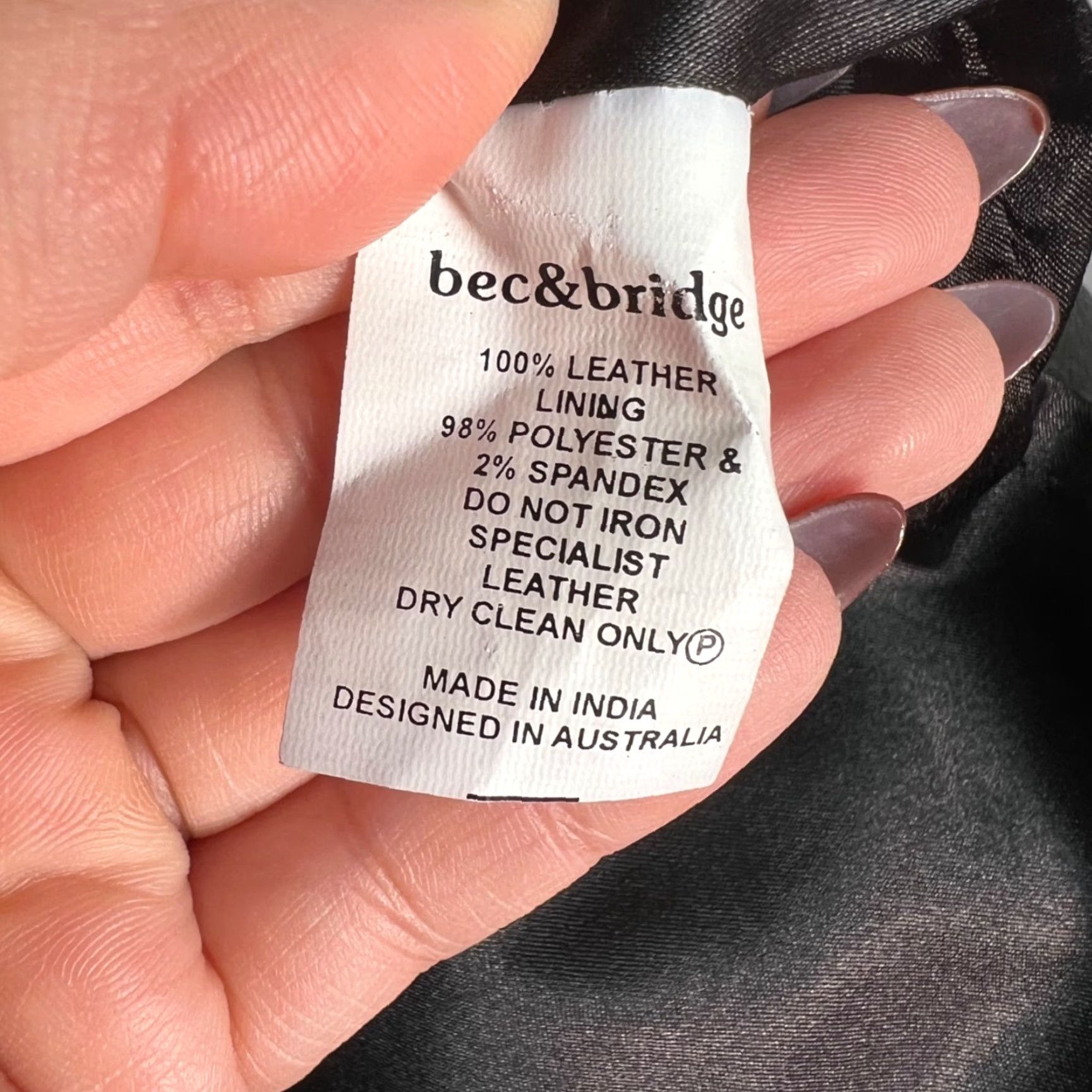 Vintage Bec & Bridge Black Croc-Embossed Leather Mini Dress Womens Size 2 Size XS / US 0-2 / IT 36-38 - 5 Thumbnail
