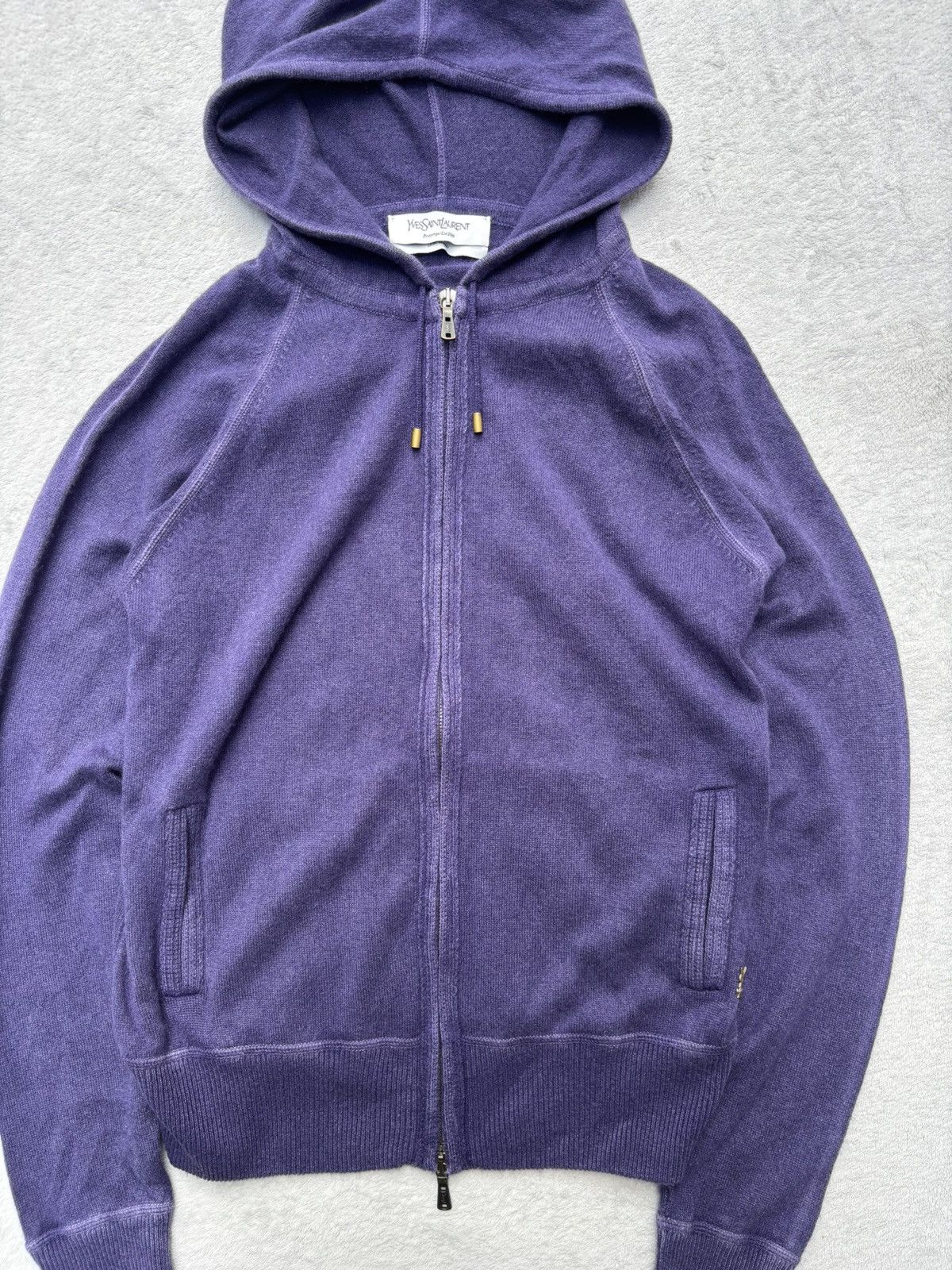Yves Saint Laurent S/S 2009 Yves Saint Laurent Rive Gauche Cashmere Zip Jacket Size M / US 6-8 / IT 42-44 - 7 Thumbnail