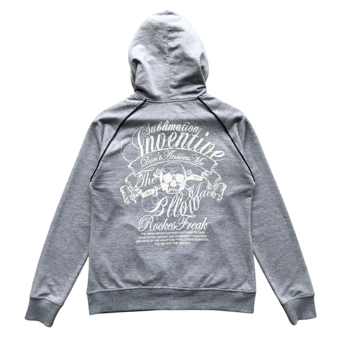 Rare🔥japanese IN THE ATTIC punk skull big print hoodie