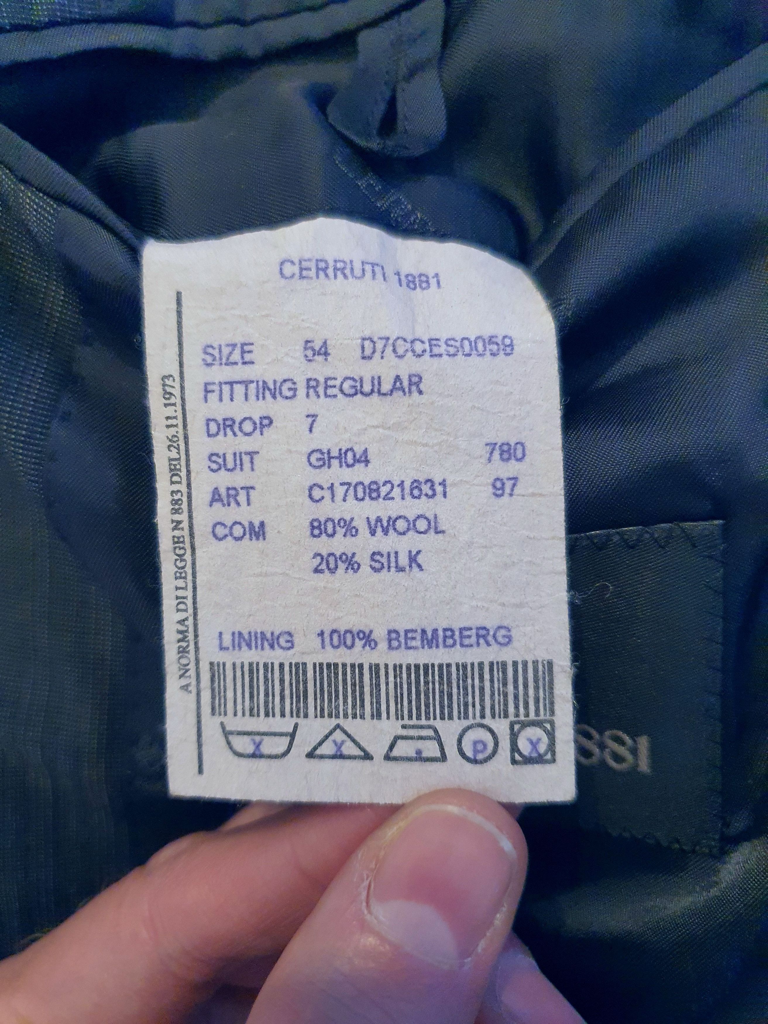 Cerruti 1881 Vintage Sports Coat/Jacket - Dark Gray/Charcoal - Wool, Silk Size 44R - 7 Thumbnail