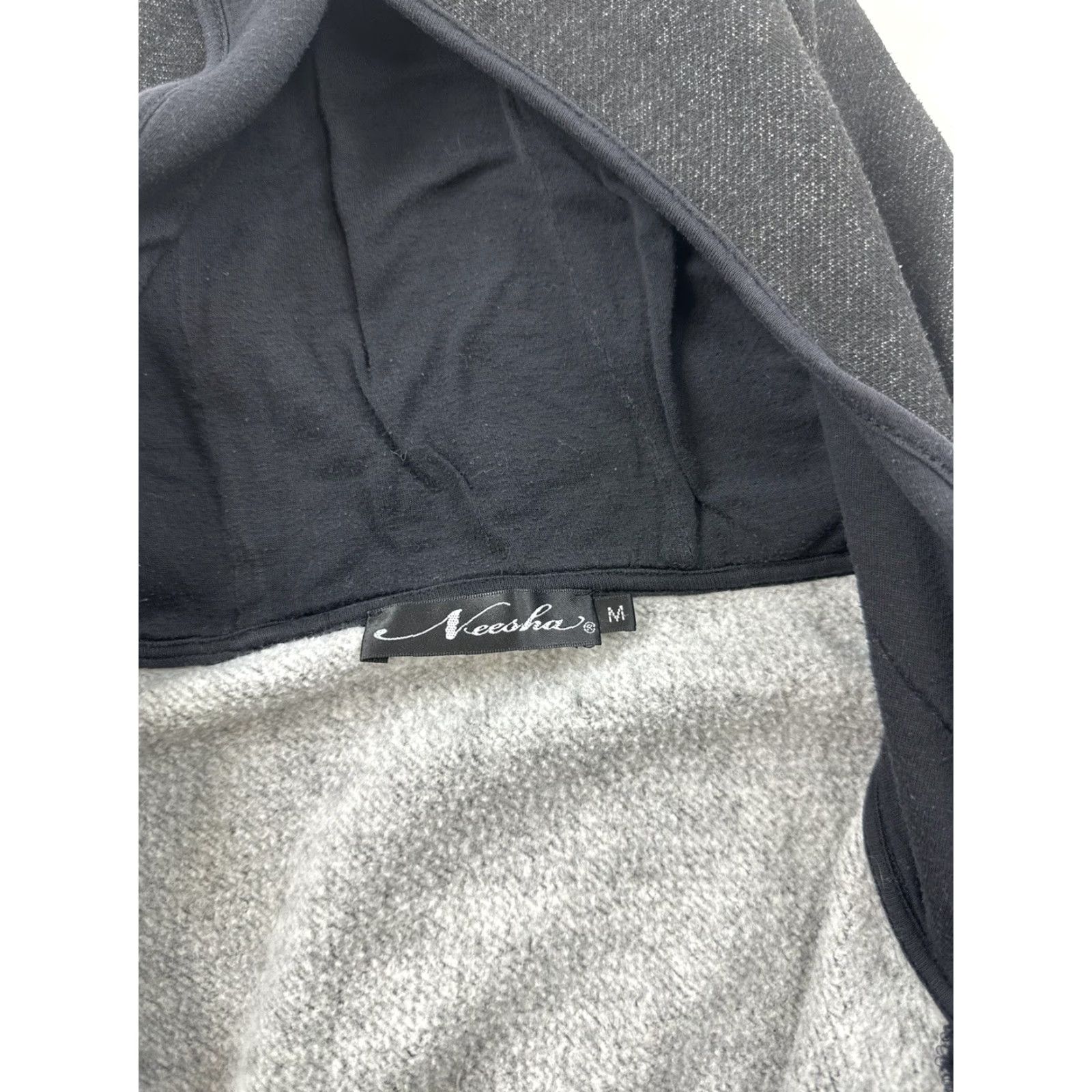 Vintage Neesha Hoodie Black Full Zip Women M Medium - Activewear Anthropologie Style Womens Size M / US 6-8 / IT 42-44 - 6 Thumbnail