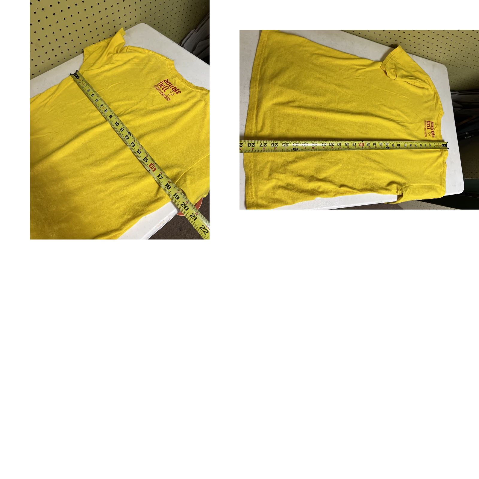 Vintage Nance Warner Yellow T-Shirt Wrestling Lariat Vintage Style Short Sleeve Crew Neck Mens L Yellow Solid Graphic Size US L / EU 52-54 / 3 - 8 Thumbnail