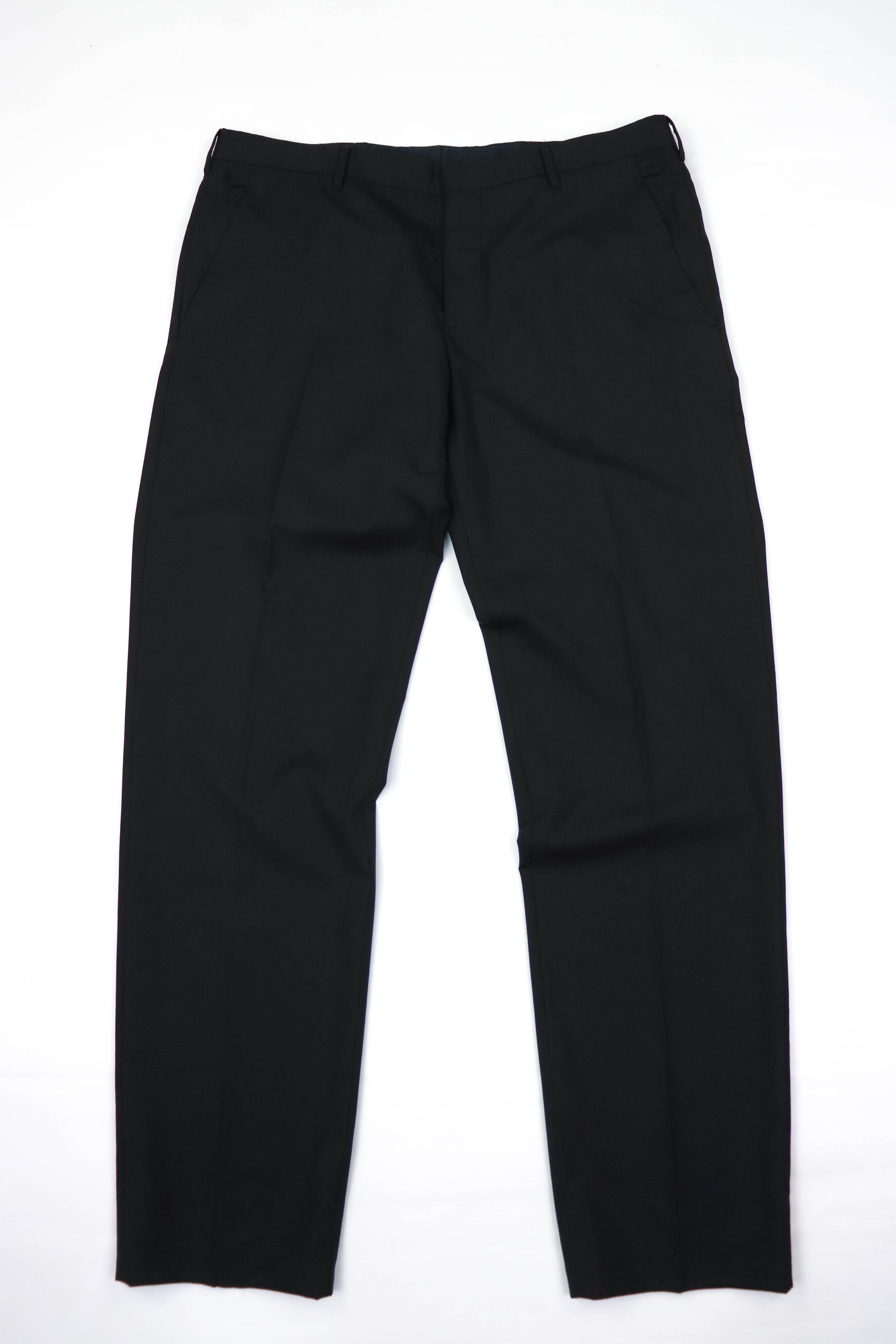 image of Prada Milano Acu1 2010 5893 Black Wool Trousers Pants, Men's (Size 36)