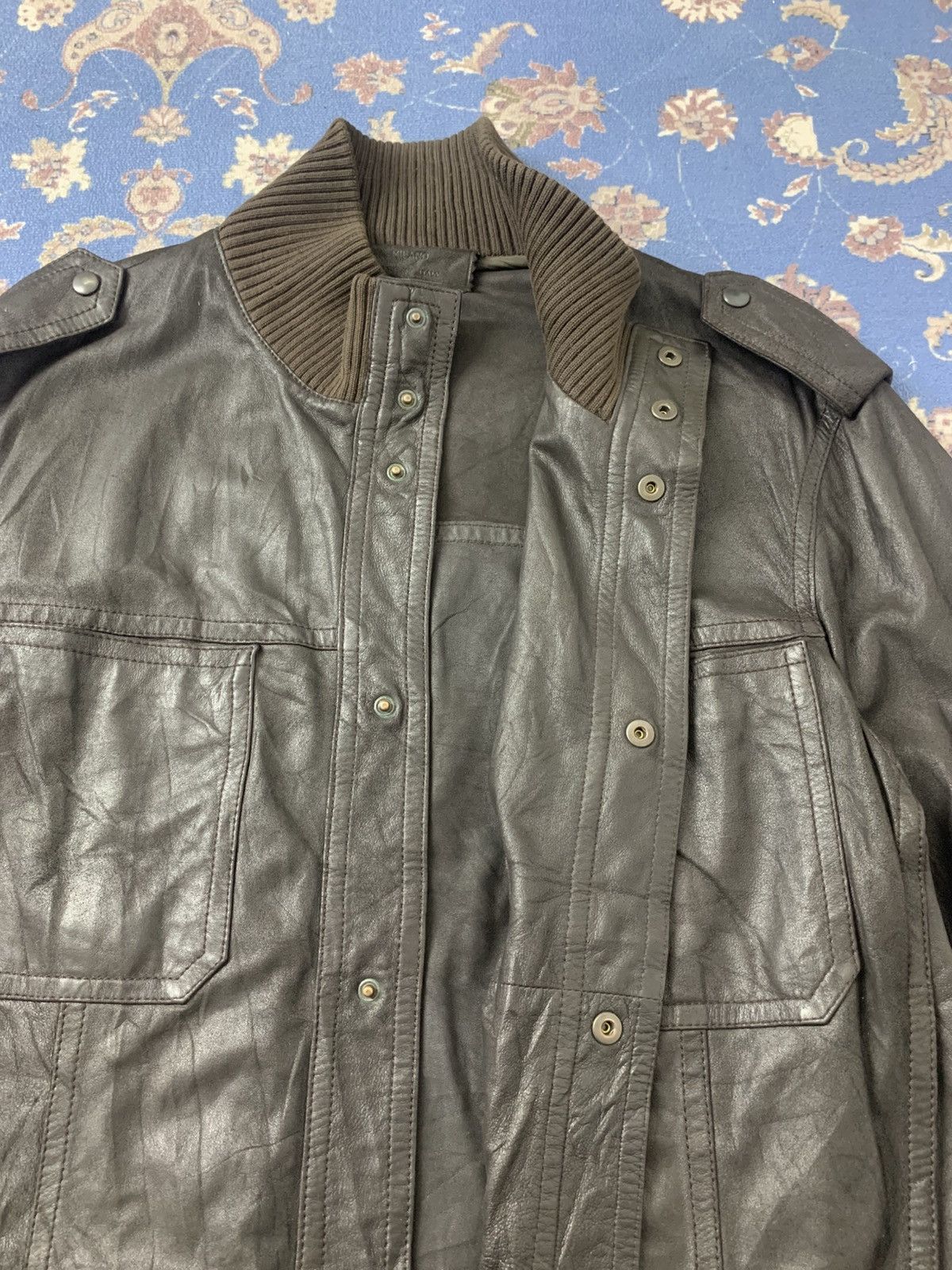 Prada Vintage PRADA Leather Biker Jacket Size US M / EU 48-50 / 2 - 9 Thumbnail