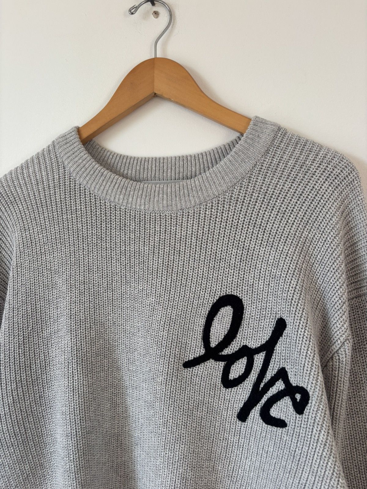 Other Comodo Korea Love Oversized Knit Sweater 105 Large Grey Size US L / EU 52-54 / 3 - 3 Thumbnail