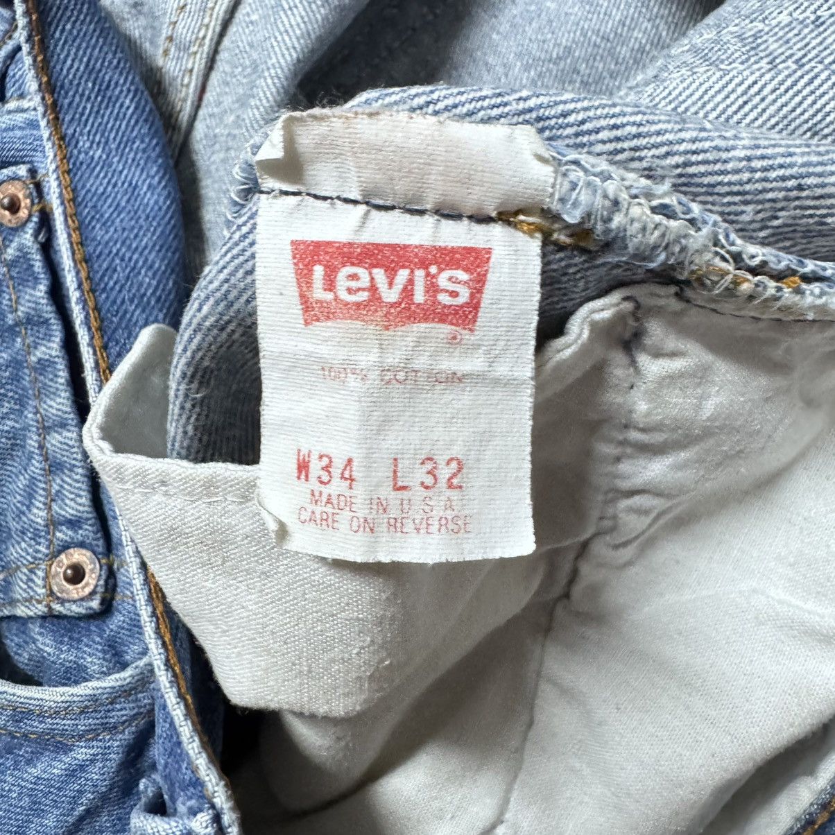Levi's Vintage 90s Levis 501 Light Wash Jeans Size US 33 - 11 Thumbnail