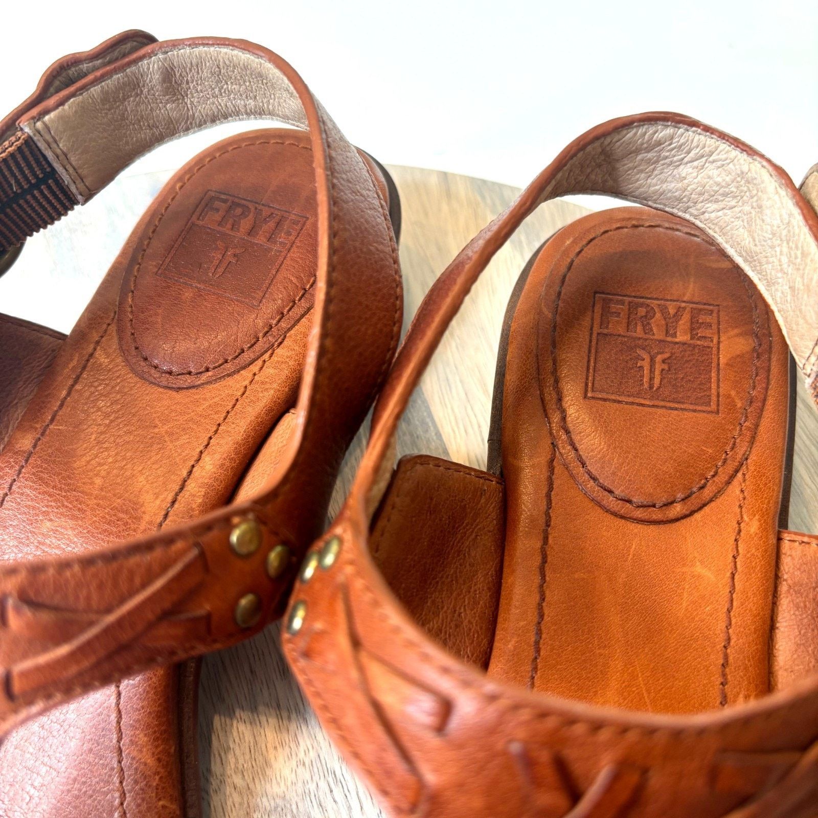 Frye Frye Avery Strap Leather Brown Leather Sandals Size 9M 9 M Size US 9 / IT 39 - 9 Thumbnail