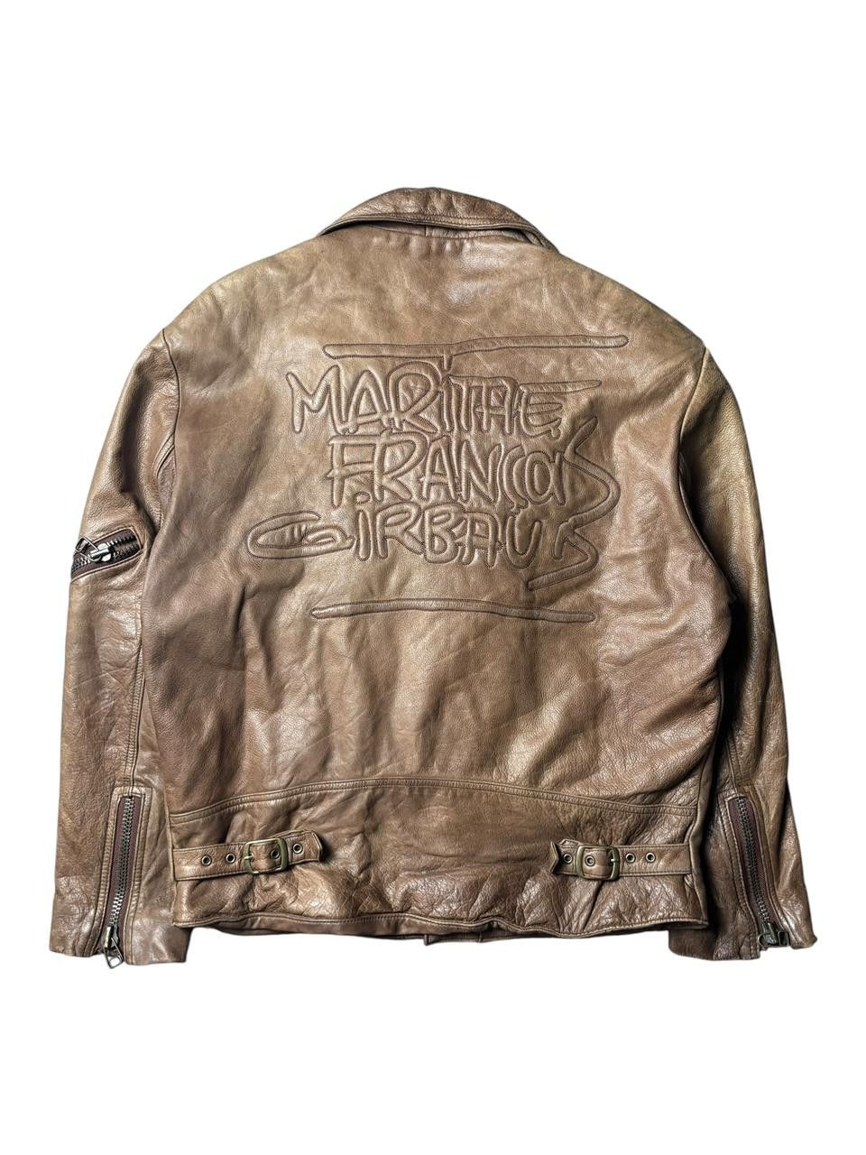 Marithe + Francois Girbaud 1990s Marithe Francois Girbaud Ramones Leather Jacket Size US L / EU 52-54 / 3 - 1 Thumbnail