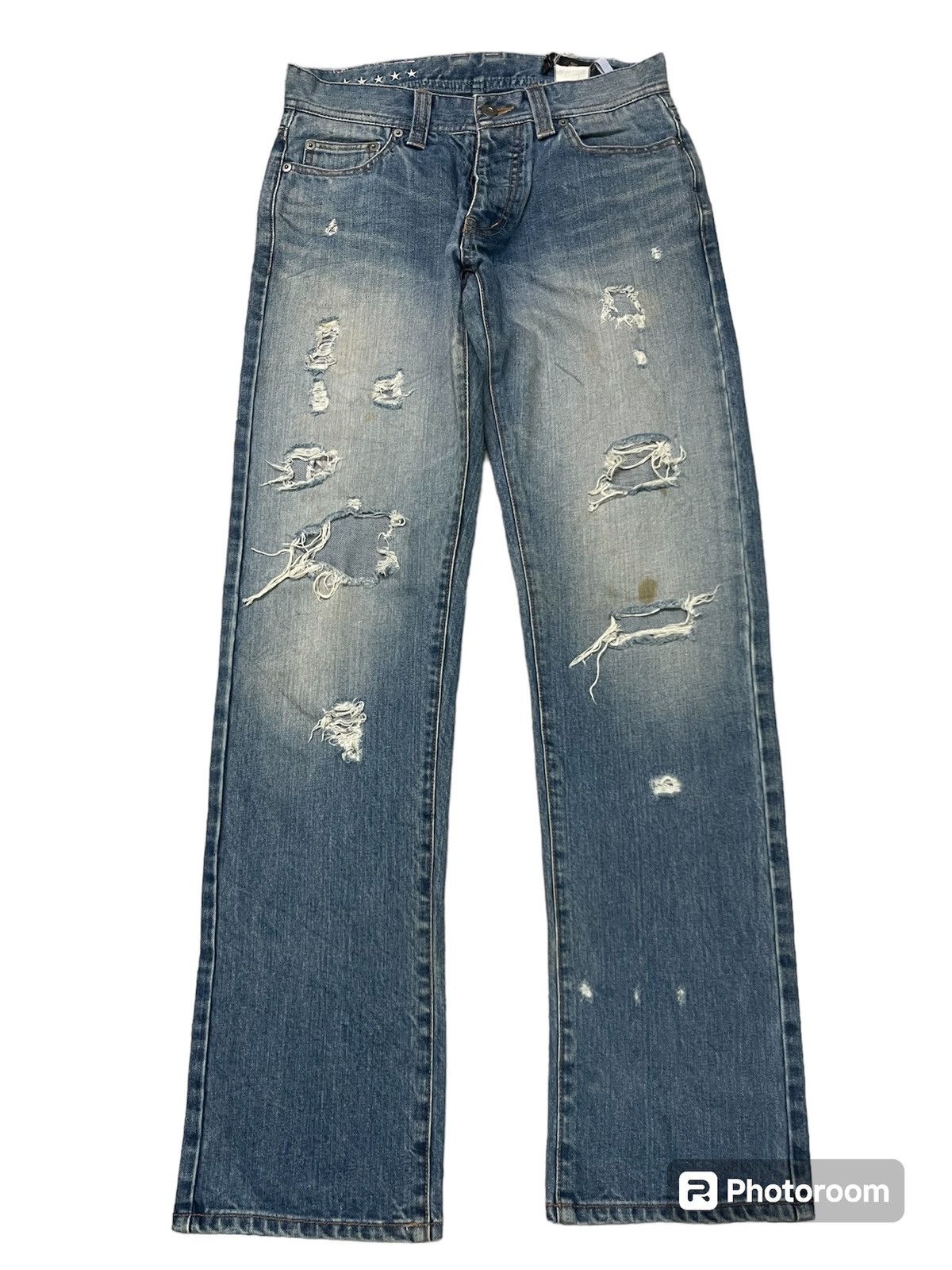 Japanese Brand 2000s HYSTERIC GLAMOUR INSPIRED BRAND SOY DISTRESSED DESIGN Size US 29 - 2 Thumbnail