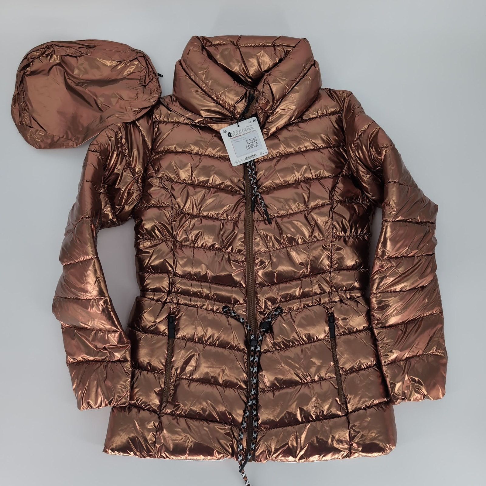 Desigual Desigual Jasmine Gold Metallic Puffer NWT Jacket -US Size XS Size XS / US 0-2 / IT 36-38 - 5 Thumbnail