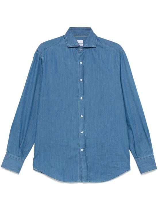 Brunello Cucinelli BRUNELLO CUCINELLI Men Long Tops MR6830028 C001 Blue Size US XXL / EU 58 / 5 - 1 Thumbnail