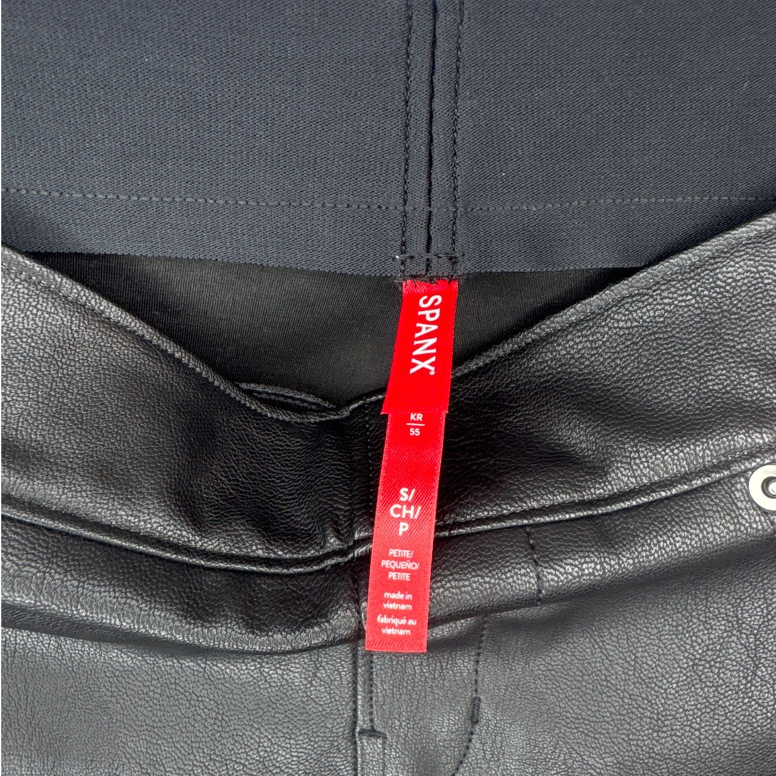 Spanx NWT Spanx II Ankle Skinny Luxe Black Faux Leather Pant Size 27" / US 4 / IT 40 - 9 Thumbnail