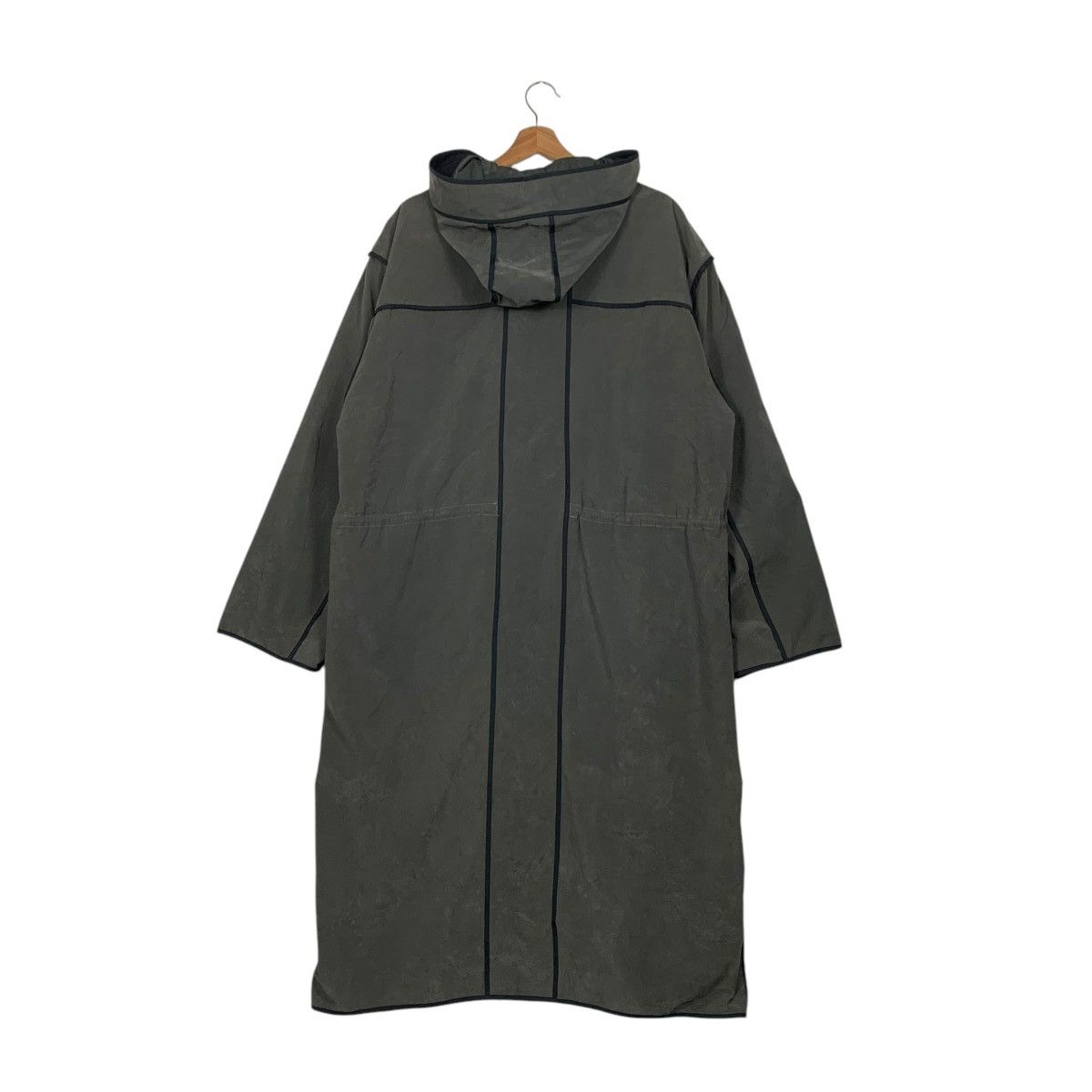Japanese Brand Vintage DOMINIQUE MORLOTTI PARIS Hooded Long Coat #2453-C110 Size US M / EU 48-50 / 2 - 8 Thumbnail
